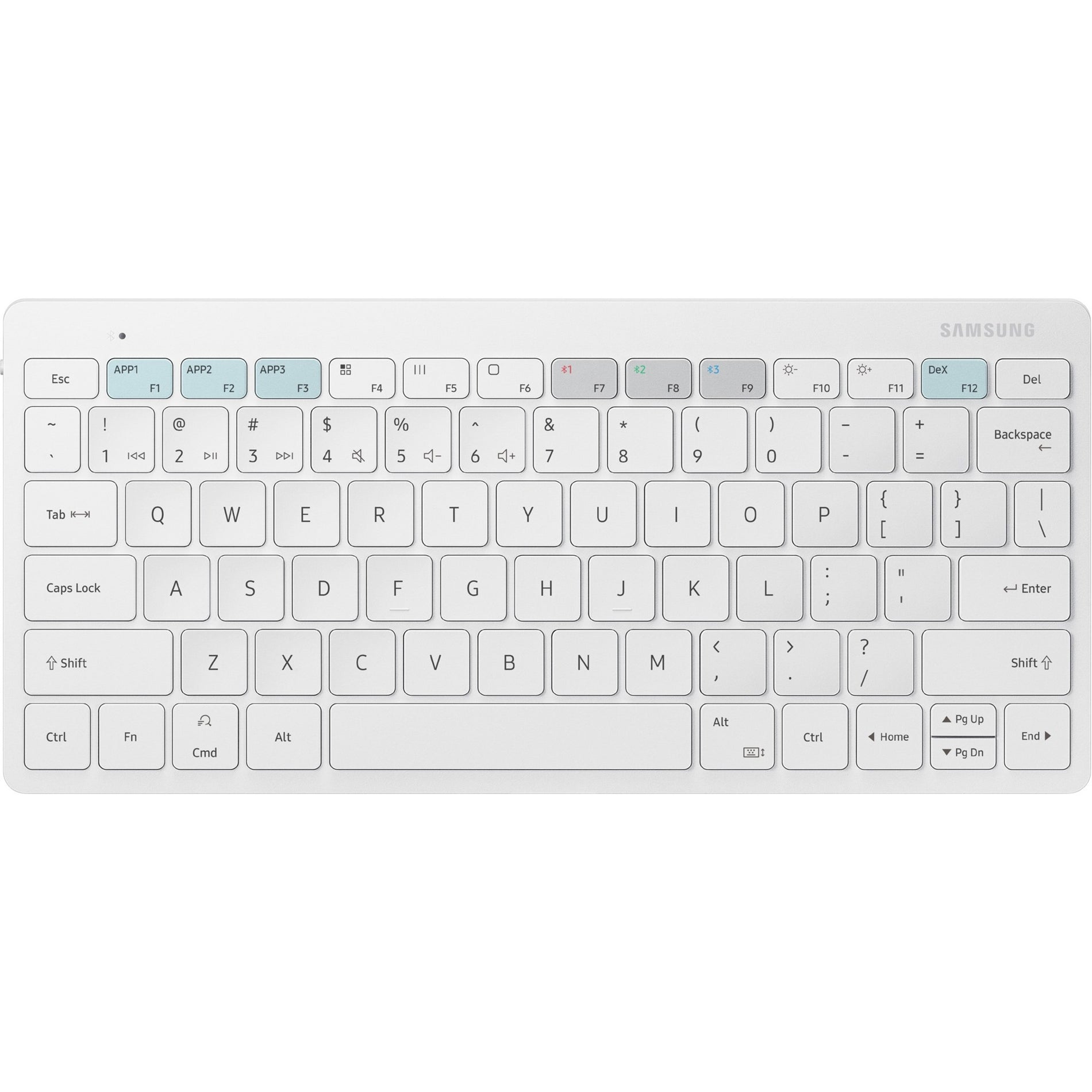 Samsung EJ-B3400UWEGUS Smart Keyboard Trio 500, White - Slim Bluetooth Wireless Keyboard