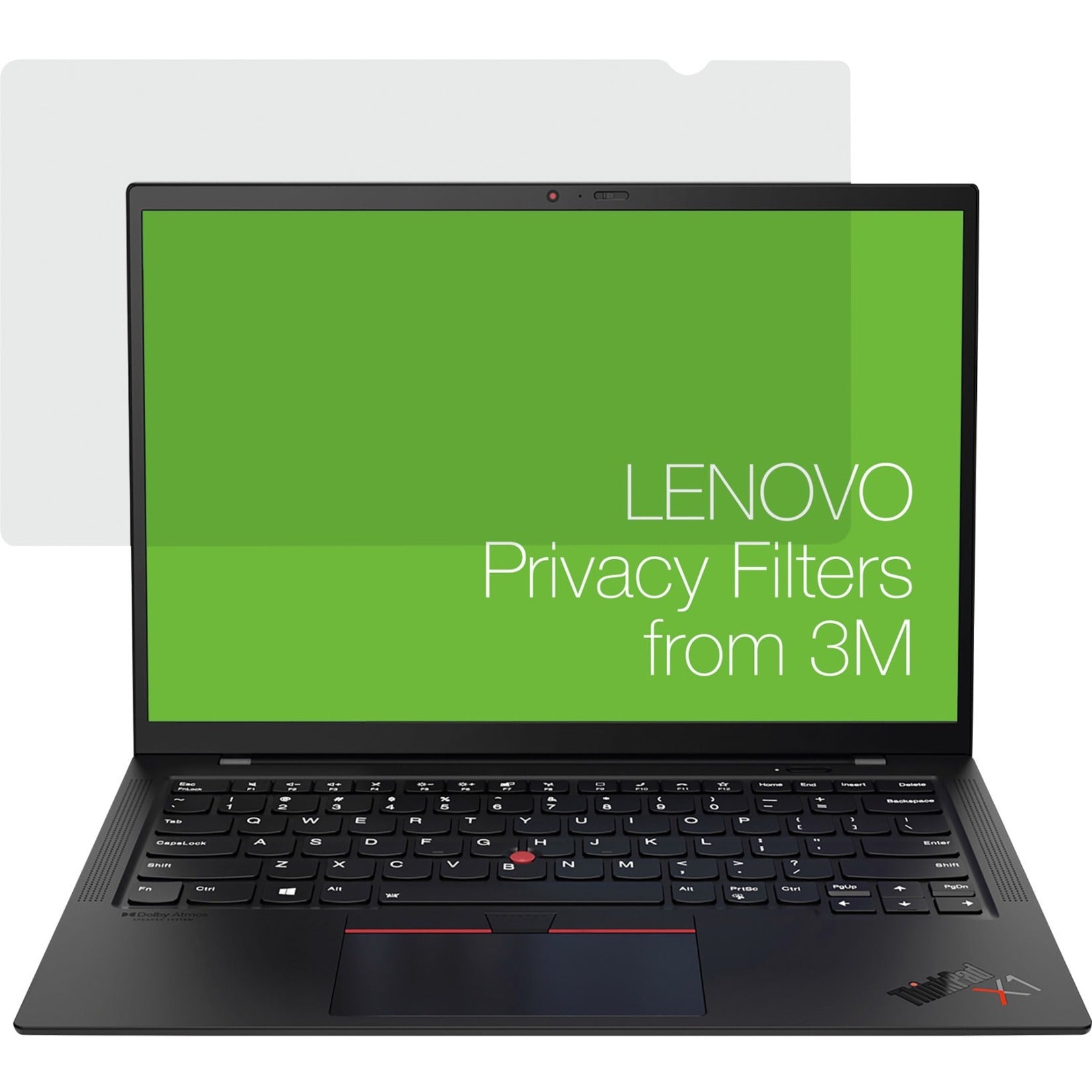 Lenovo 4XJ1D33268 14.0 inch 1610 Privacy Filter for X1 Carbon Gen9 with COMPLY Attachment from 3M, Easy to Apply, Privacy, Reversible, Matte
