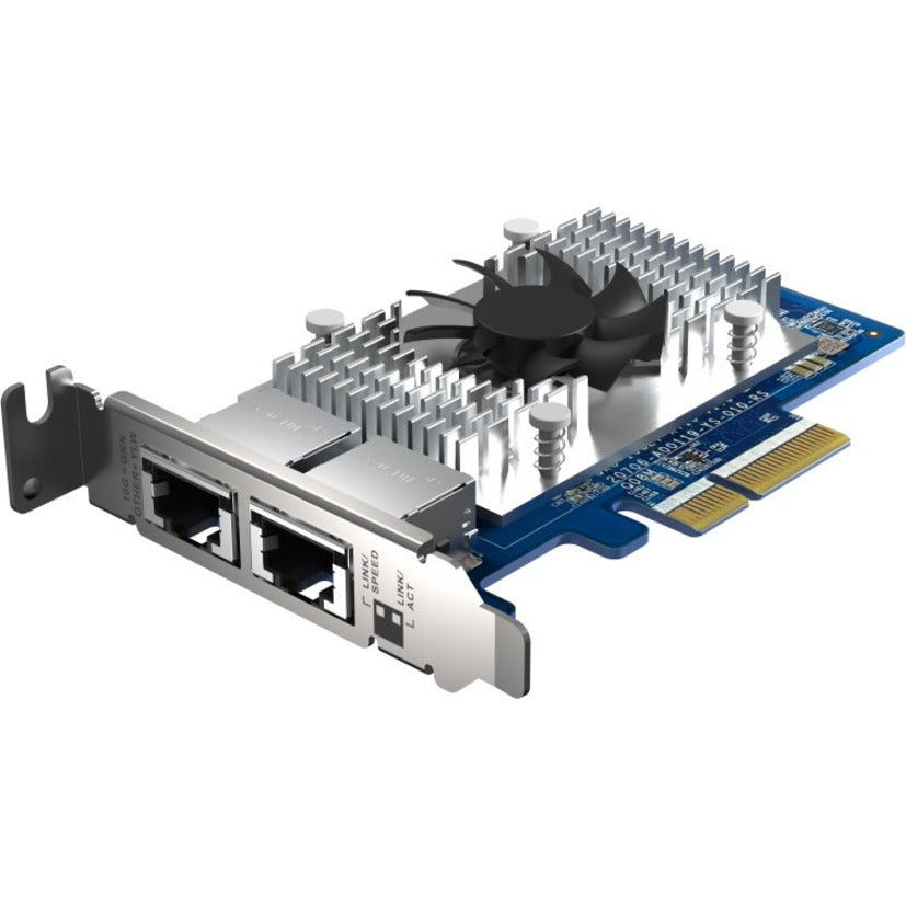 QNAP QXG-10G2T-X710 10Gigabit Ethernet Card, High-Speed Network Connectivity for NAS Storage Device, Server, Switch, Workstation