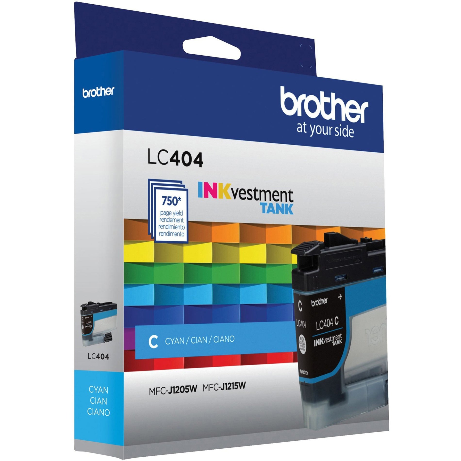 Brother LC404CS INKvestment Tank Ink Cartridge, Cyan - 750 Pages Yield