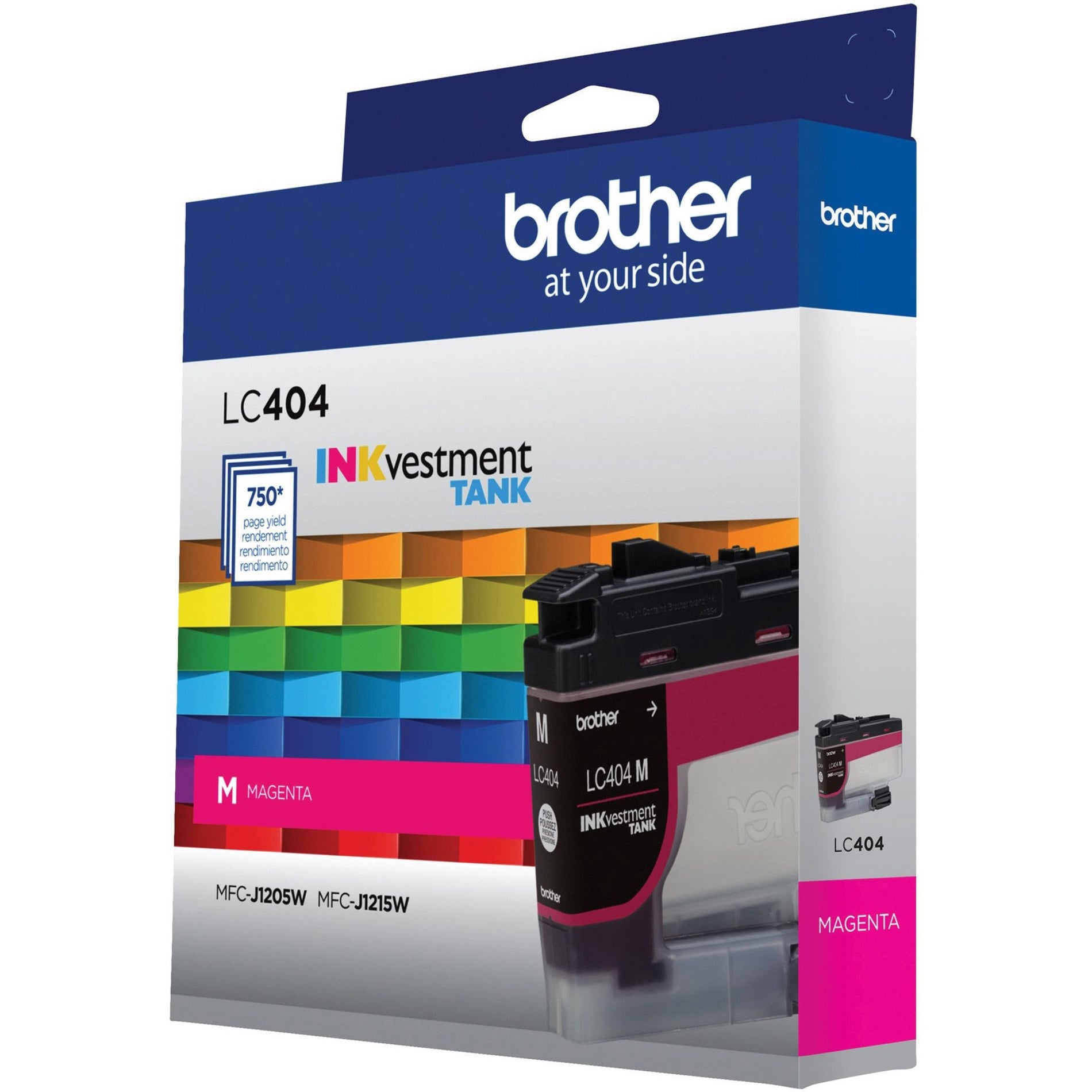 Brother LC404MS INKvestment Tank Ink Cartridge, Magenta, 750 Pages Yield