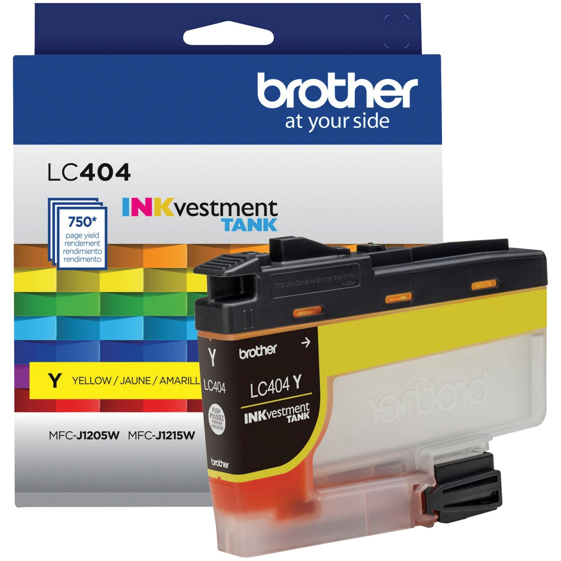 Brother LC404YS LC404Y INKvestment Tank Ink Cartridge, Yellow, 750 Pages