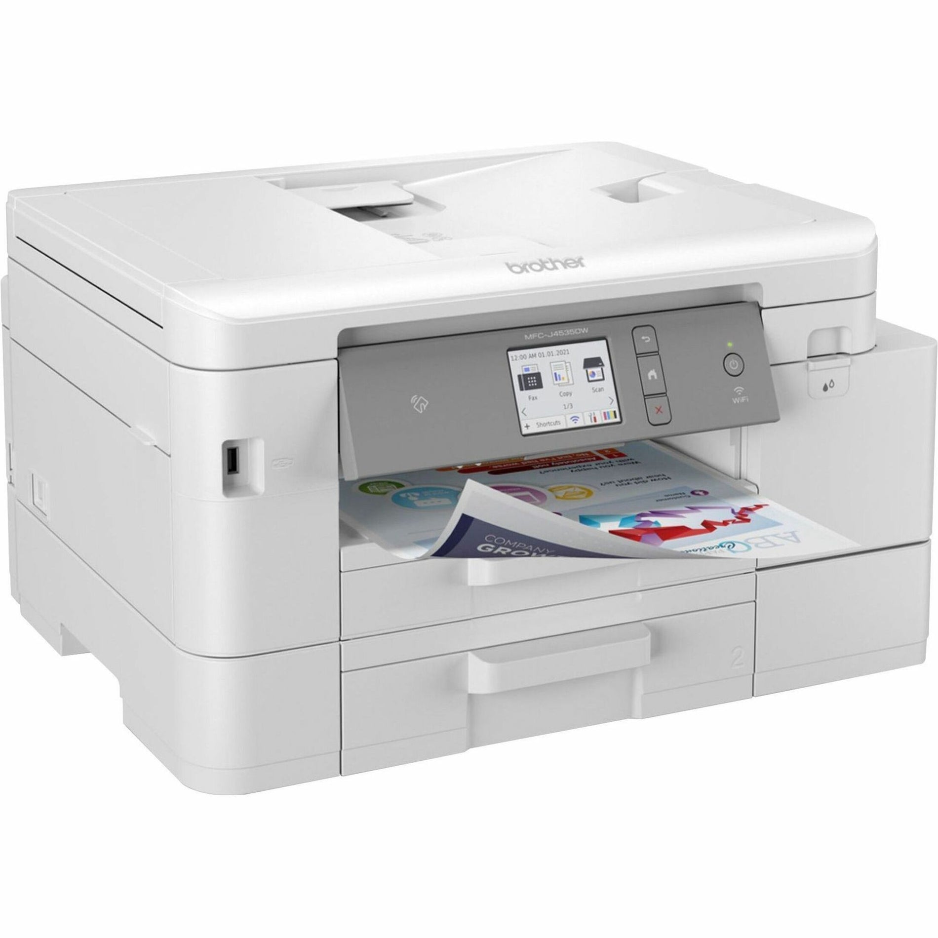 Brother MFCJ4535DW INKvestment Tank All-in-One Multifunction Colour Inkjet Printer, Wireless, Duplex Printing, 2 Year Warranty