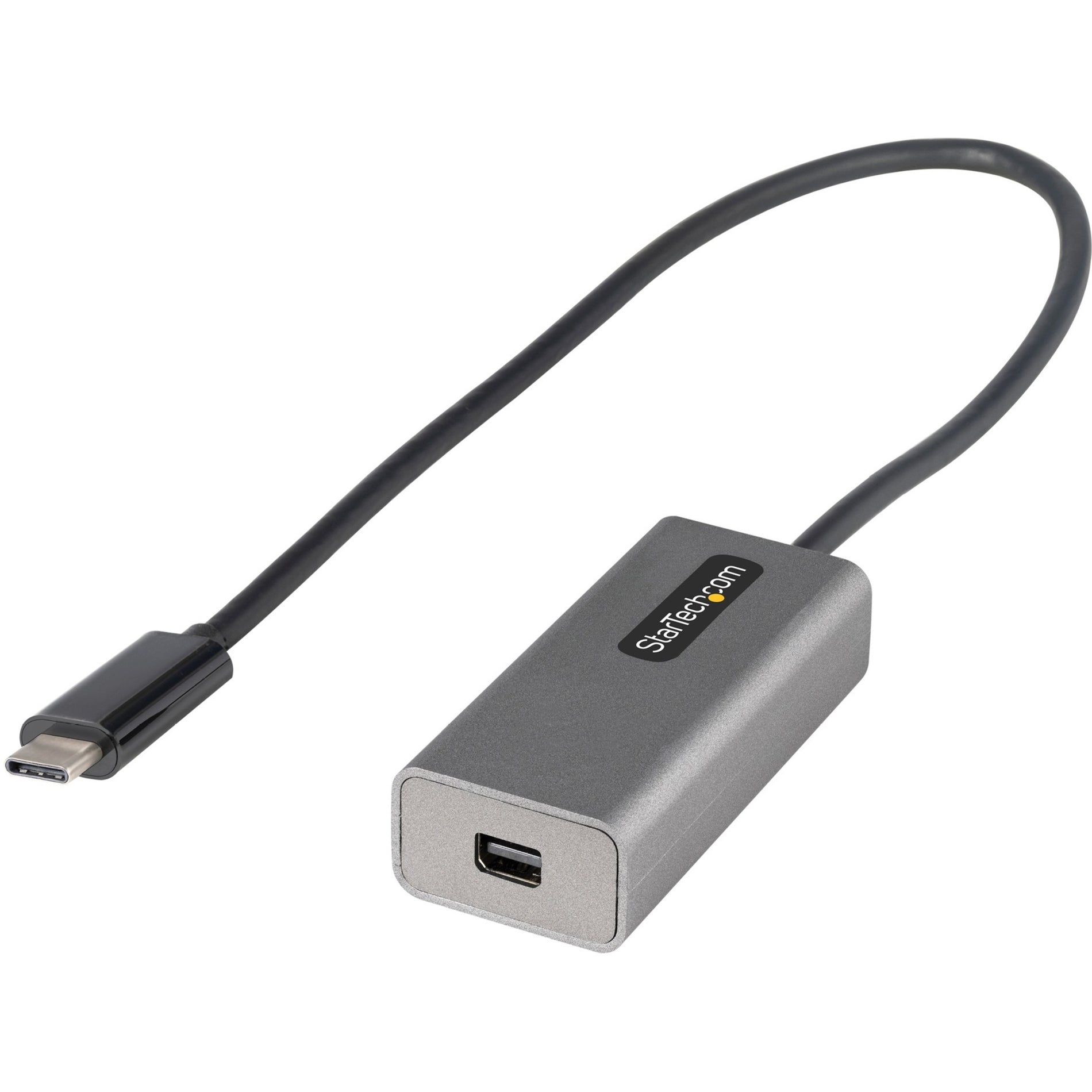 StarTech.com CDP2MDPEC USB-C to Mini DisplayPort Adapter, 4K 60Hz Video Converter, 12" Cable, White