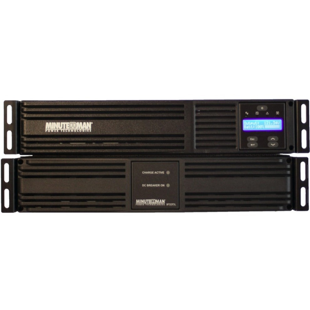 Minuteman EXR750RT2U EXR Series Line Interactive Uninterruptible Power Supply, 750VA/675W, 2U Rack/Wall/Tower, LCD, Extended Runtime