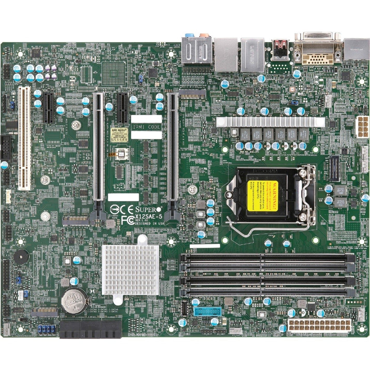 Supermicro MBD-X12SAE-5-B X12SAE-5 Workstation Motherboard, ATX DDR4 PCI-E M.2 SINGLE LAN HDMI