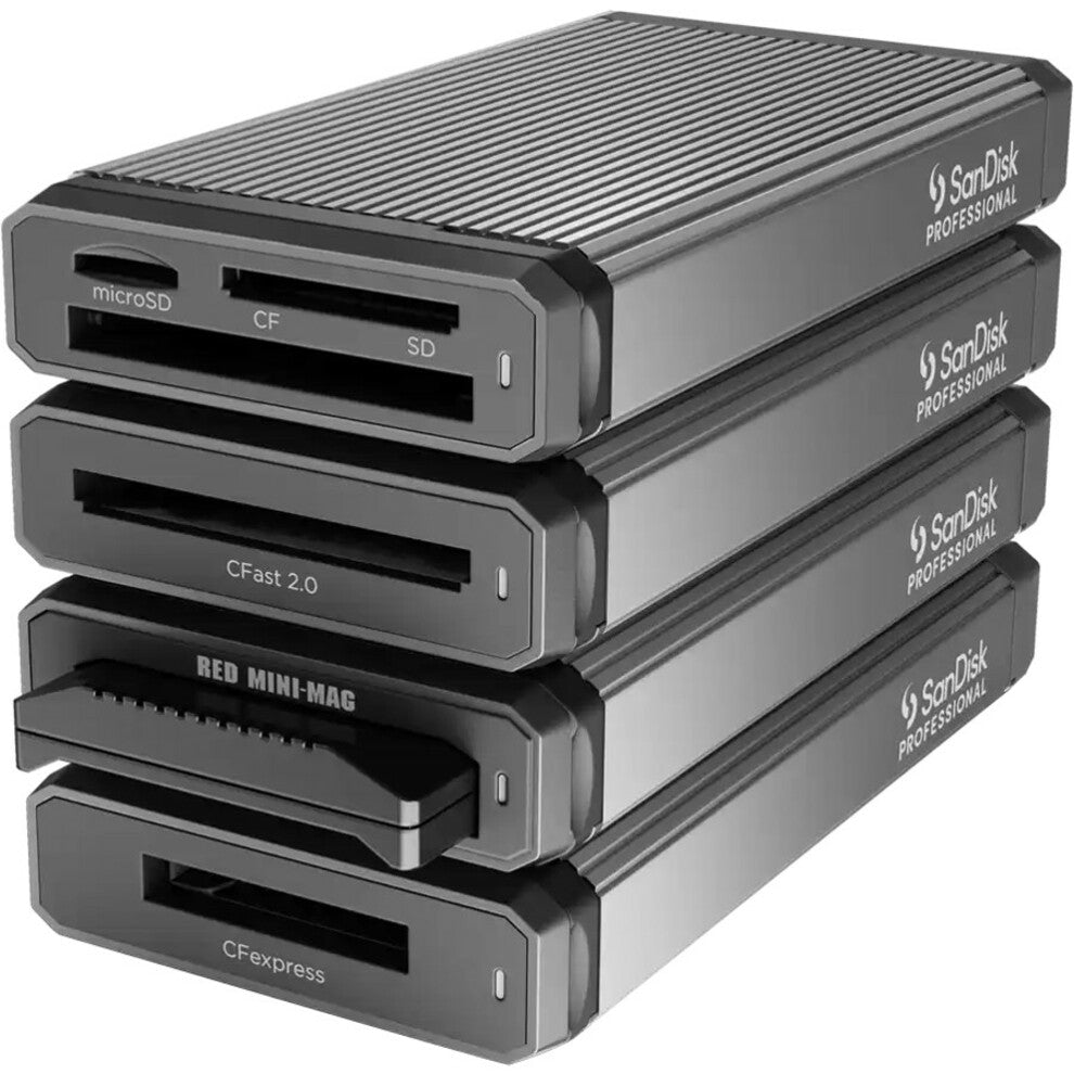 SanDisk Professional SDPR4G8-0000-GBAND PRO-READER RED MINI-MAG Edition, USB 3.2 (Gen 2) Type C Flash Reader