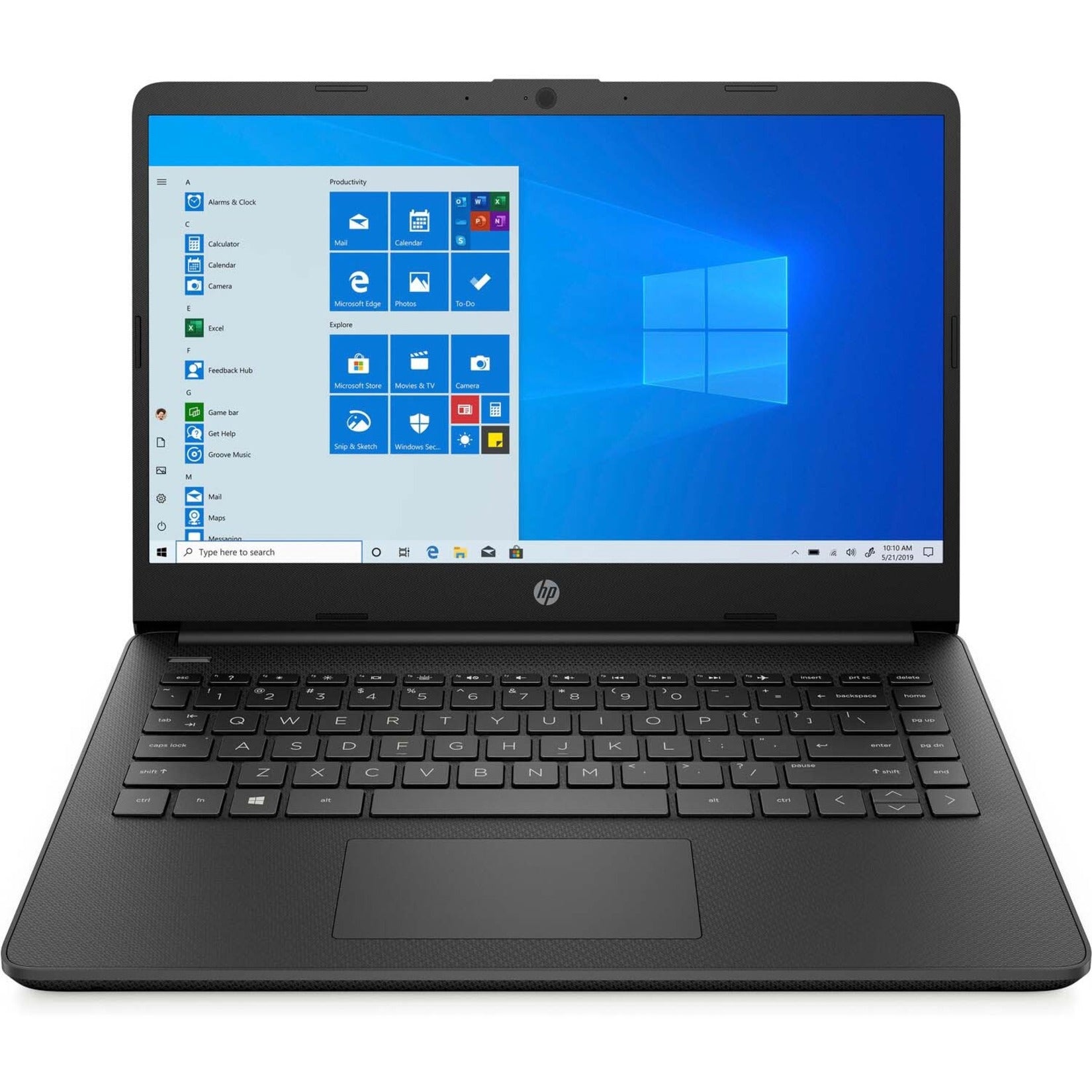HP Laptop 14-dq0020nr, 14" HD Notebook, Intel Celeron N4020, 4GB RAM, 64GB Flash Memory, Jet Black