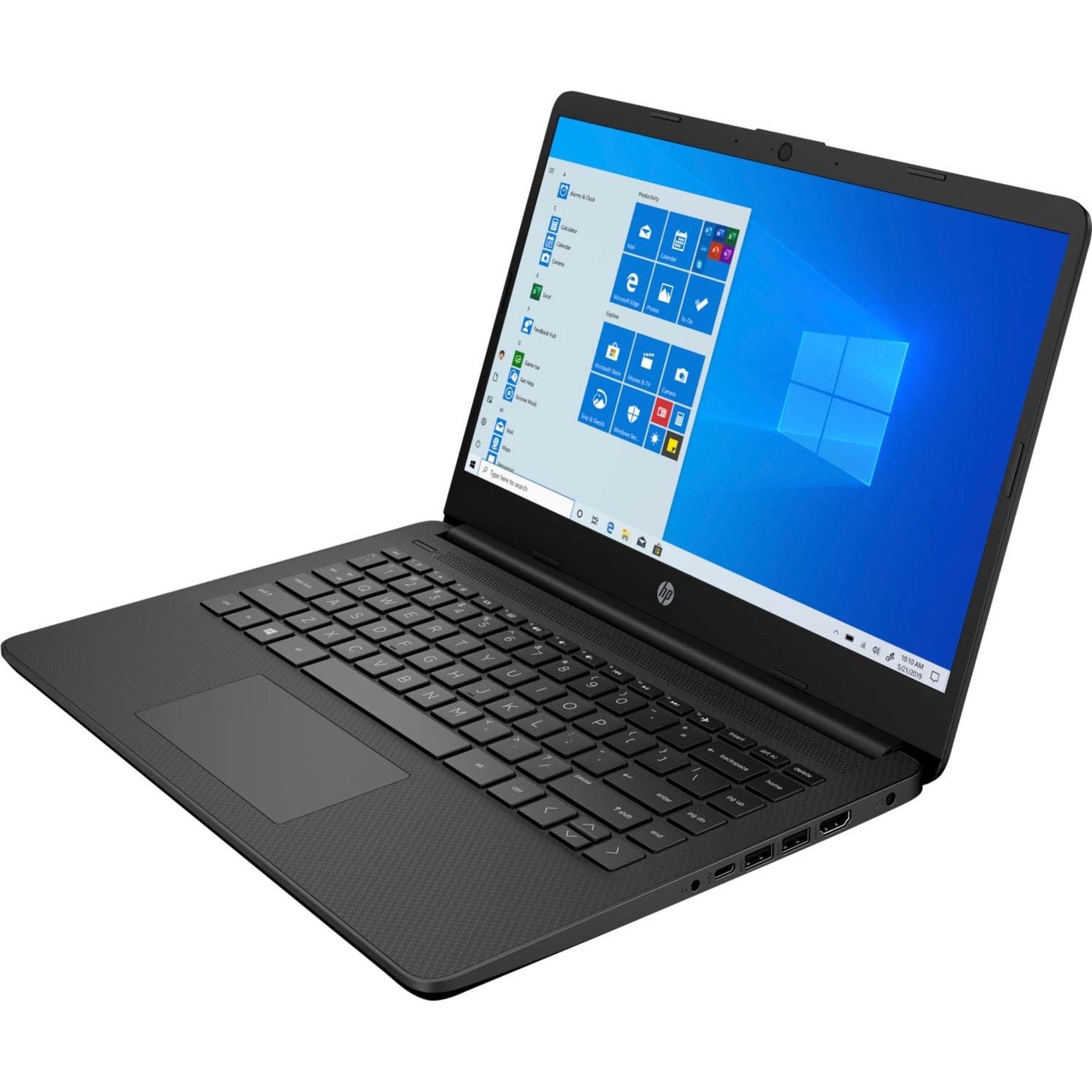 HP Laptop 14-dq0020nr, 14" HD Notebook, Intel Celeron N4020, 4GB RAM, 64GB Flash Memory, Jet Black