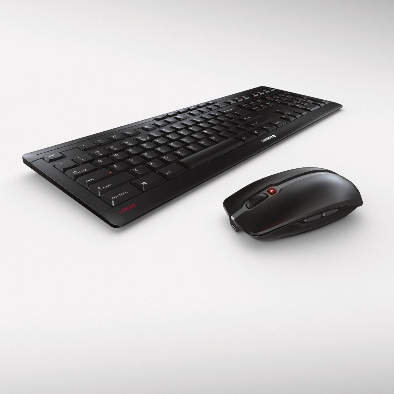 CHERRY JD-8560US-2 STREAM DESKTOP Recharge Keyboard & Mouse, Wireless, Quiet Keys, Full-size Keyboard, 3 Year Warranty