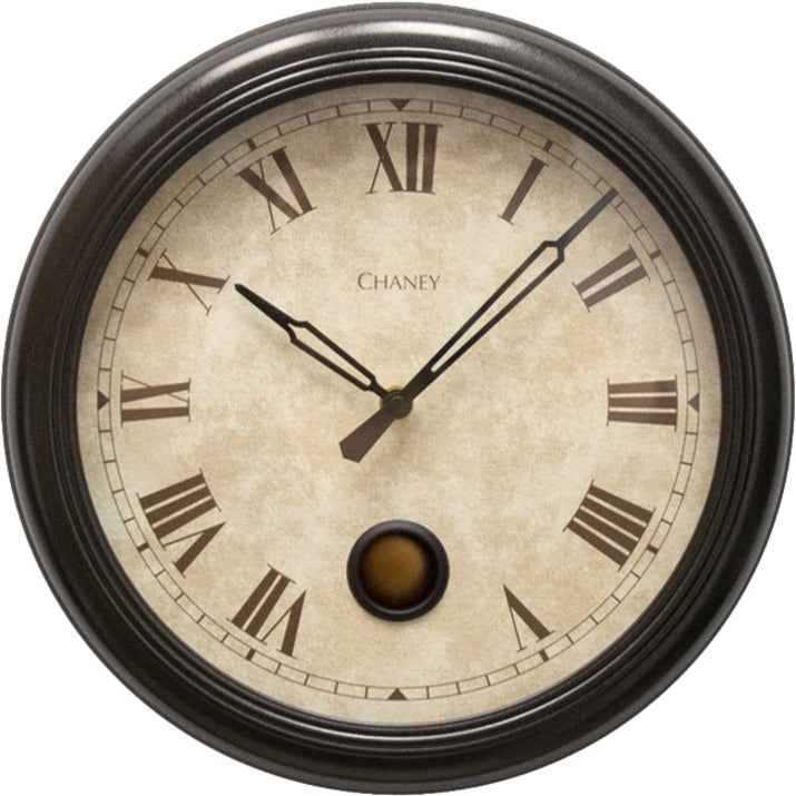 Chaney Instrument 76044 Wall Clock, Vintage Pendulum, Bronze, Wall Mountable