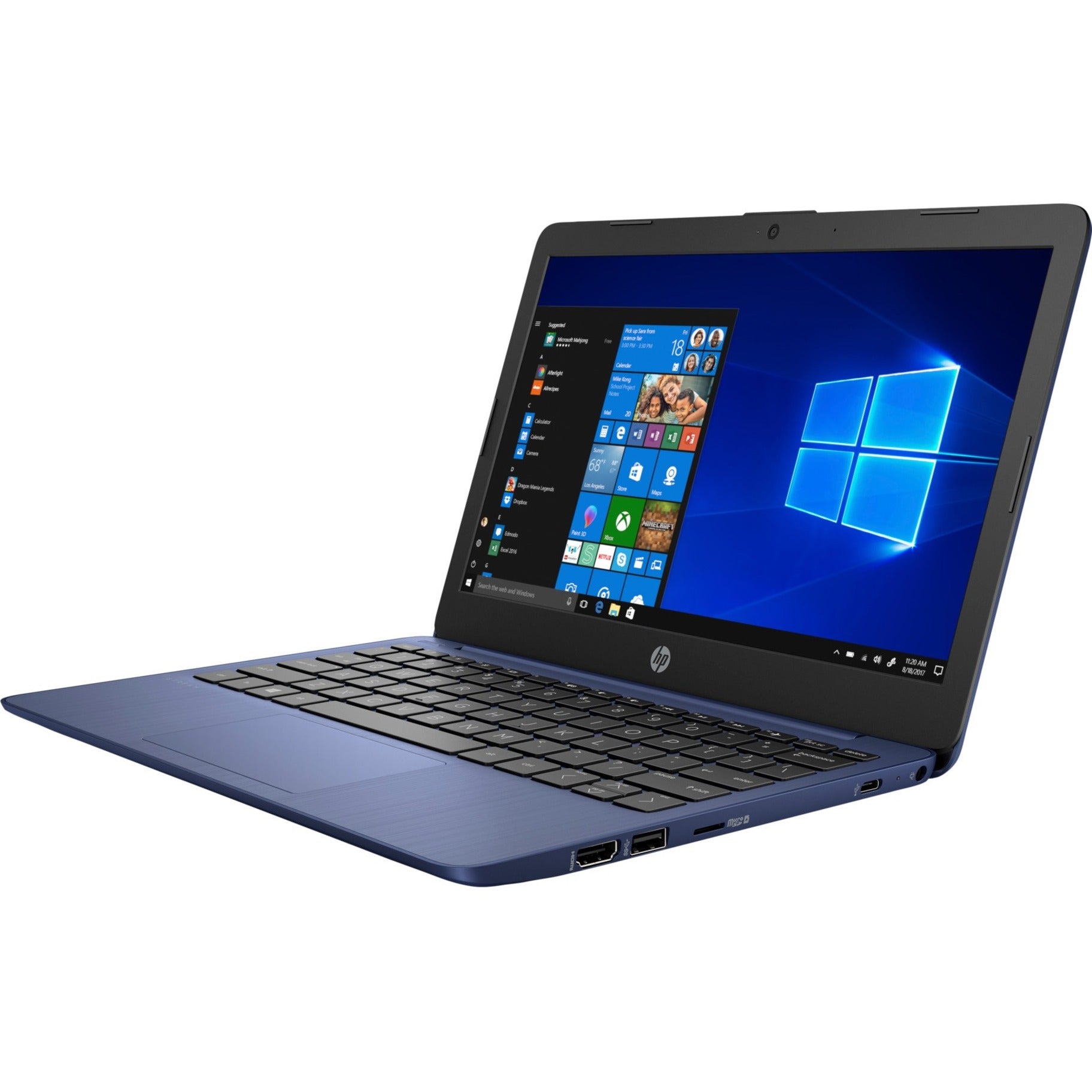 HP Stream 11-ak0030nr 11.6" Notebook, Intel Celeron N4020, 4GB RAM, 64GB Flash Memory
