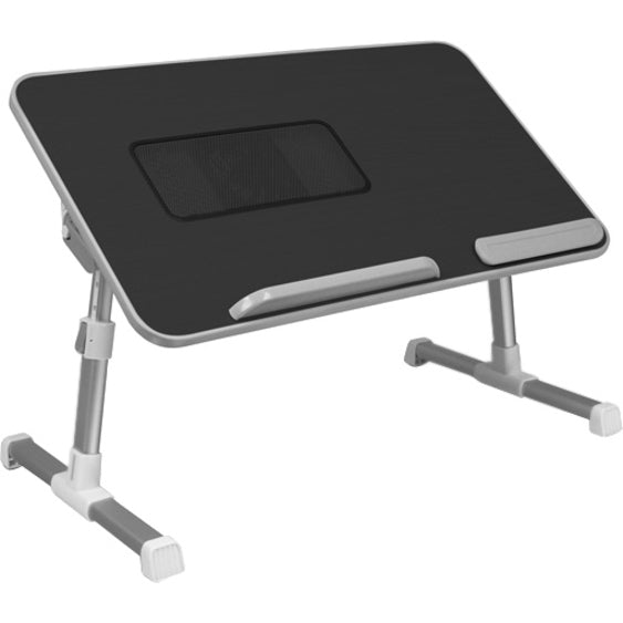 Aluratek ACT01FB Adjustable Ergonomic Laptop Cooling Table with Fan, Black