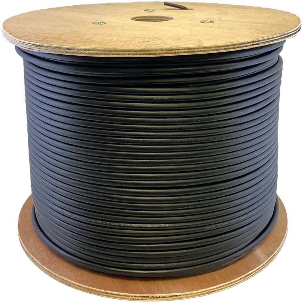 AddOn ADD-CAT6BULK1KO-BK 1000ft Non-Terminated Black Cat6 UTP Outdoor Rated Copper Patch Cable, Lifetime Warranty