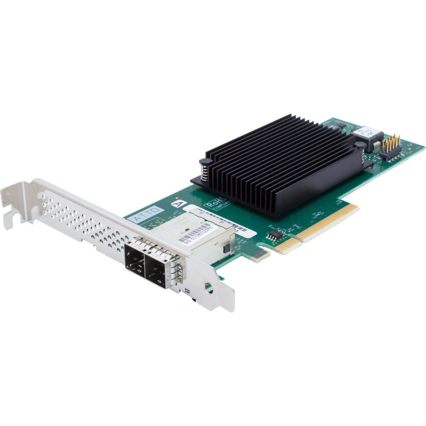 ATTO ESAH-1280-GT0 ExpressSAS 8 External Port 12Gb/s SAS/SATA to PCIe 4.0 Host Bus Adapter, RAID Supported