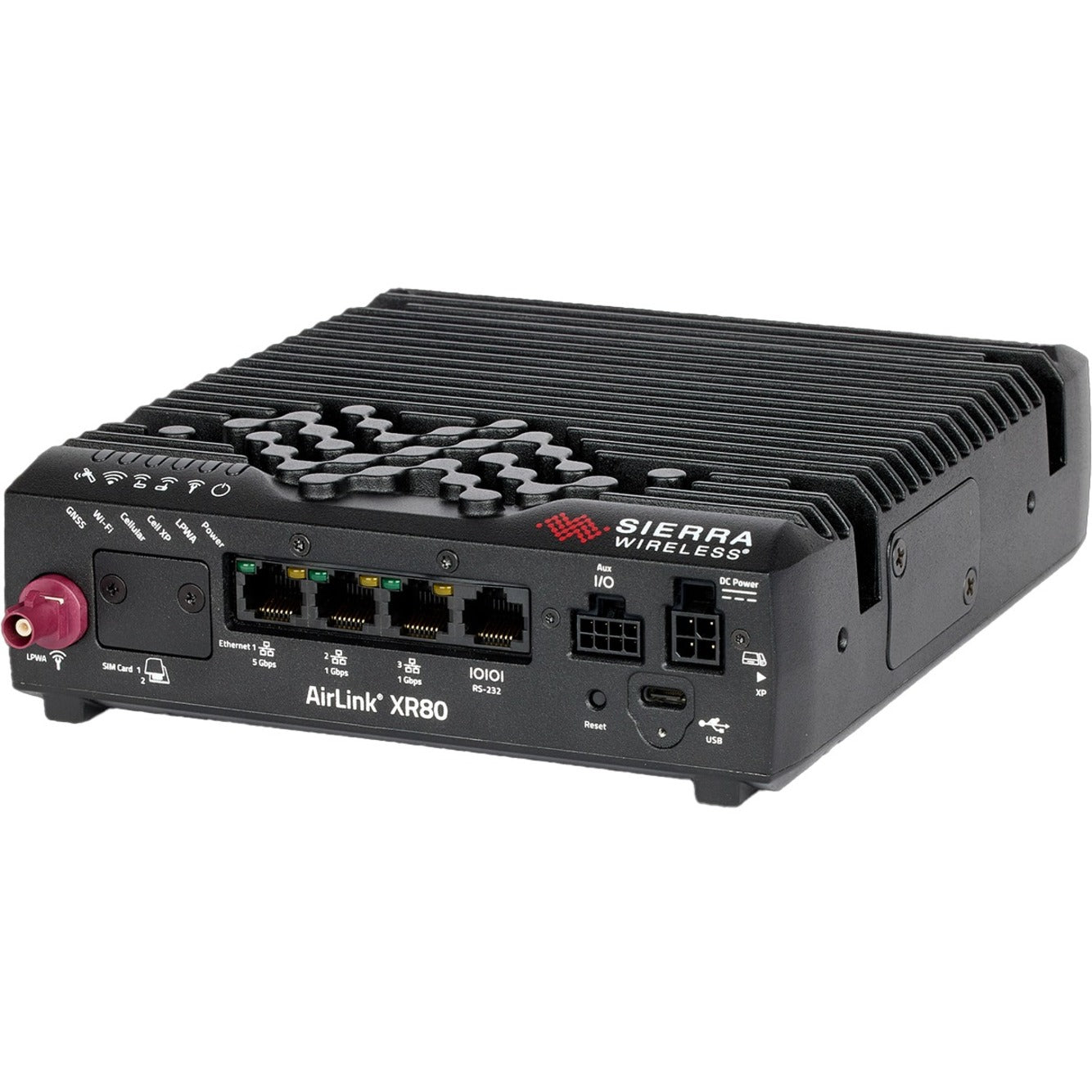 Sierra Wireless 1104793 AirLink XR80 Modem/Wireless Router, 5G LTE HSDPA+ Ethernet, 2 SIM Card Supported, 5 Gigabit Ethernet, VPN Supported
