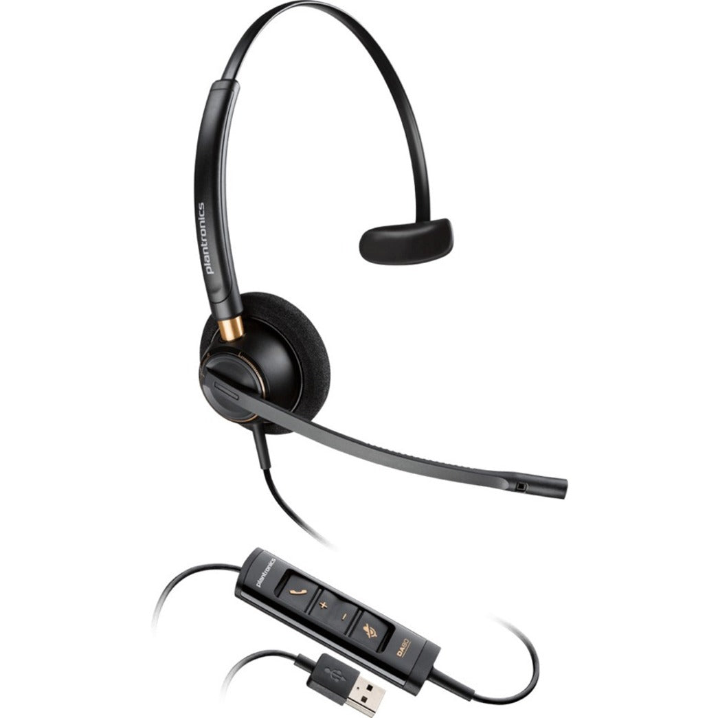 Poly 218272-01 EncorePro EP515-M Headset, Monaural Over-the-head USB Type A/C Wired