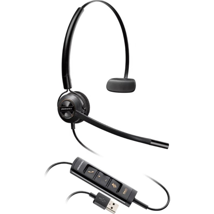 Poly 218277-01 EncorePro EP545 Headset, Monaural Over-the-head USB Type A/C Wired