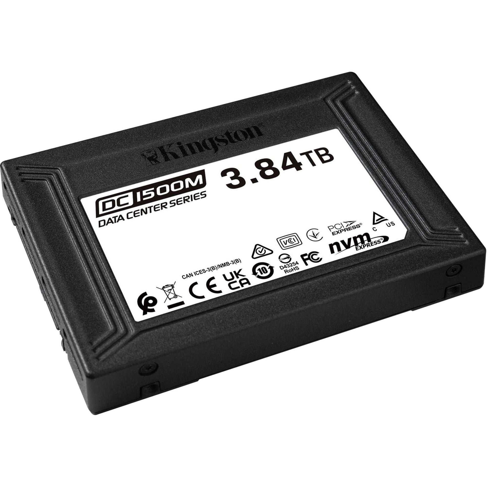 Kingston SEDC1500M/3840G DC1500M U.2 Enterprise SSD, 3.84 TB, PCIe NVMe, 5 Year Warranty