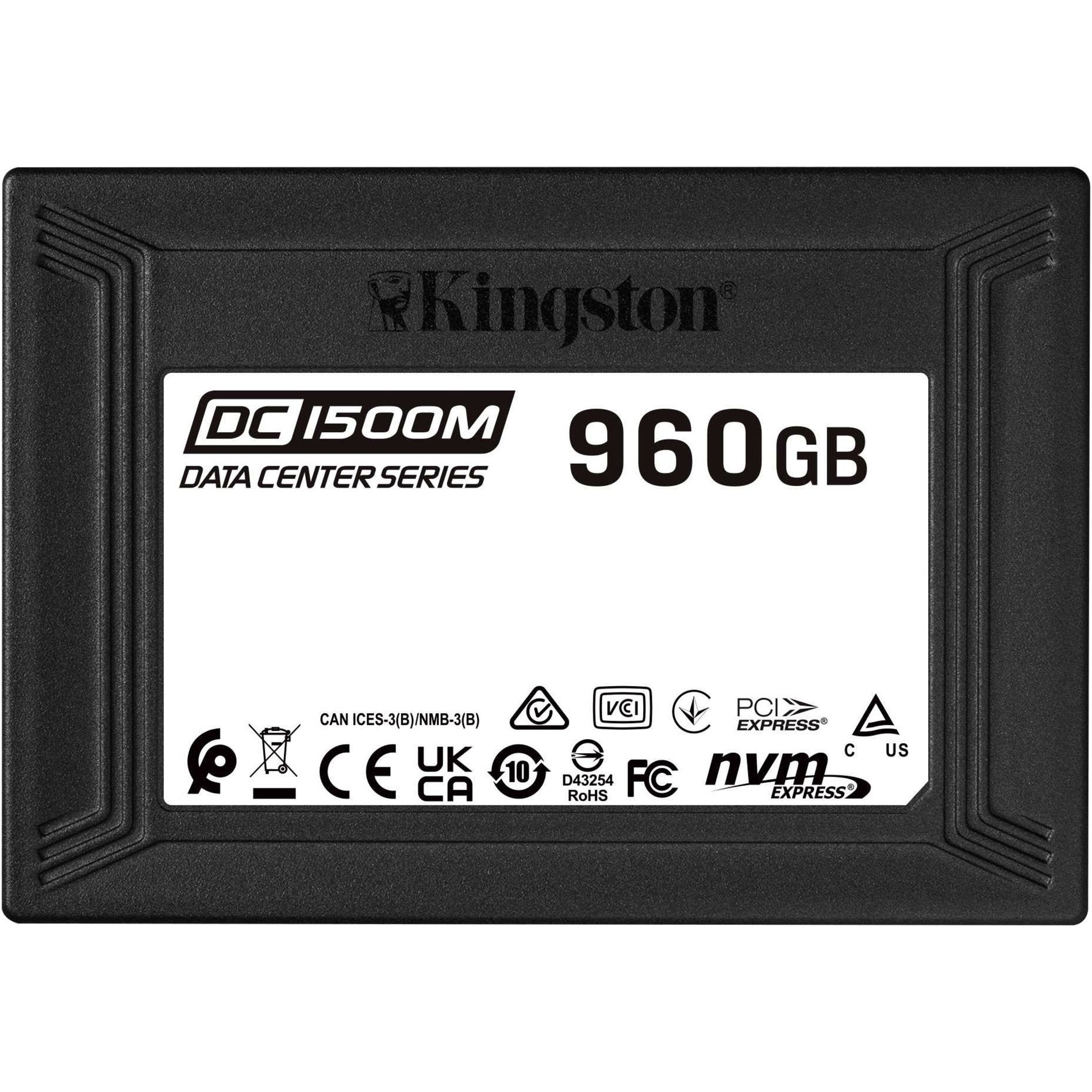Kingston SEDC1500M/960G DC1500M U.2 Enterprise SSD, 960GB, PCIe NVMe, 5 Year Warranty