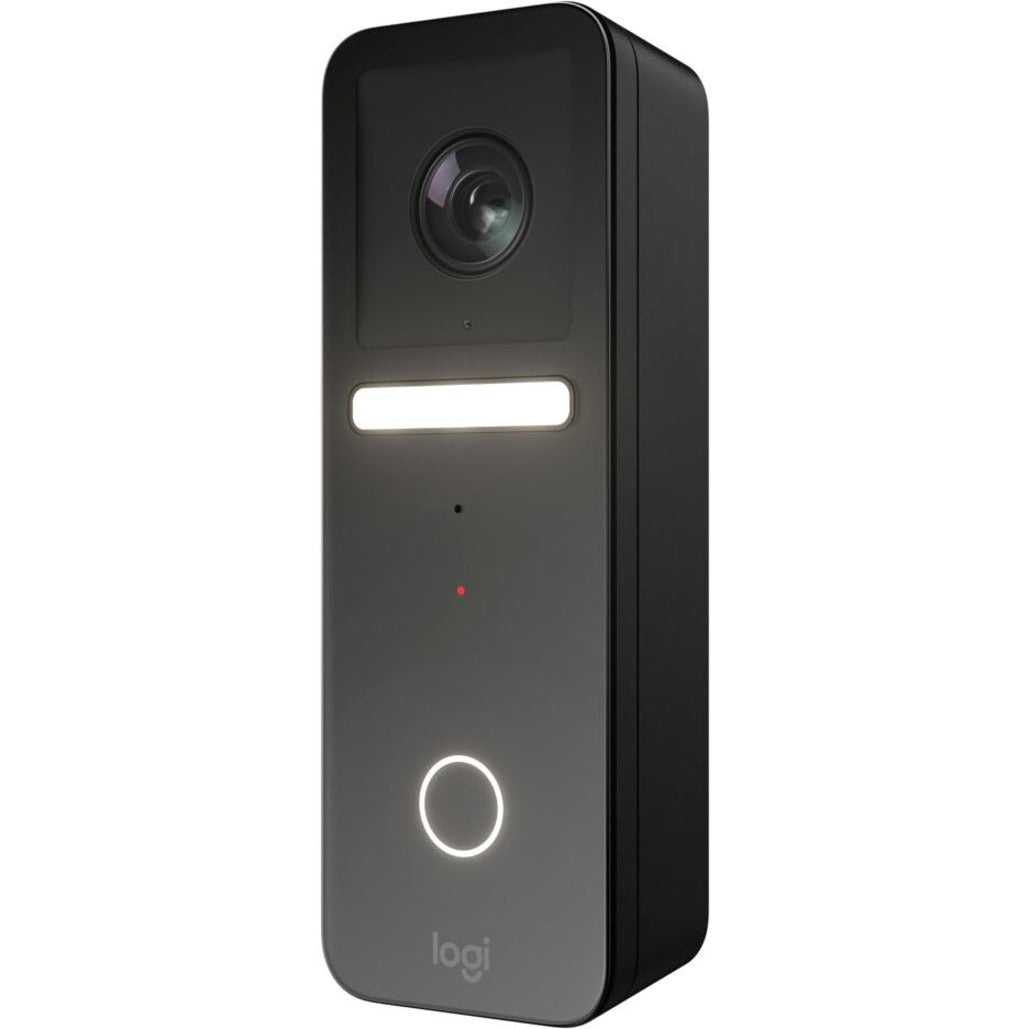 Logitech 961-000484 Circle View Doorbell, Apple HomeKit Secure Video Compatible, Cloud Storage, Color Night Vision