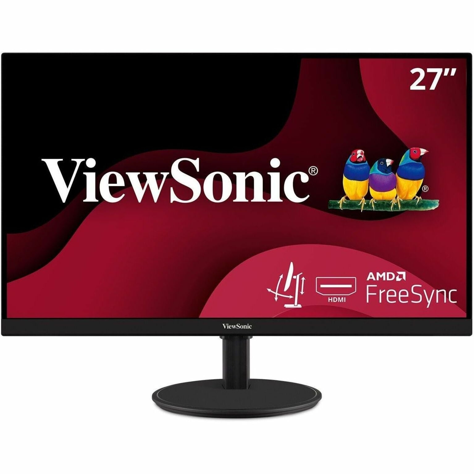 ViewSonic VA2747-MHJ Widescreen LCD Monitor, 27" 1080p Full Ergonomic with HDMI and VGA