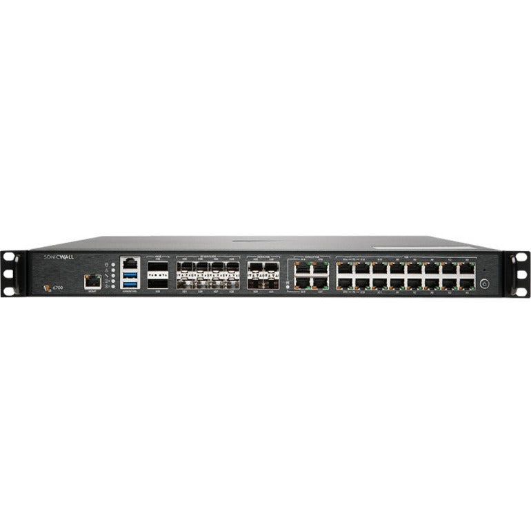 SonicWall 02-SSC-4332 NSa 6700 Network Security/Firewall Appliance, Threat Protection, Advanced Threat Intelligence, Deep Inspection Firewall, Malware Protection, Anti-spyware, Gateway Antivirus, and More