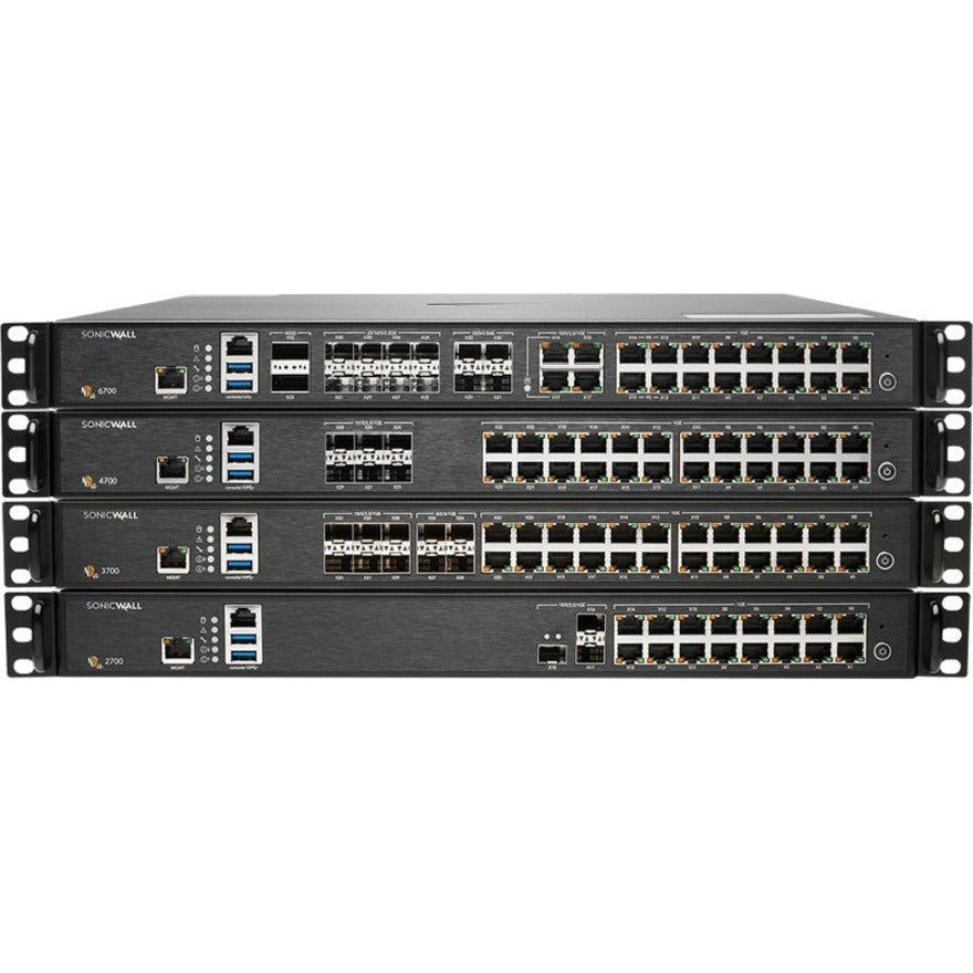 SonicWall 02-SSC-4332 NSa 6700 Network Security/Firewall Appliance, Threat Protection, Advanced Threat Intelligence, Deep Inspection Firewall, Malware Protection, Anti-spyware, Gateway Antivirus, and More