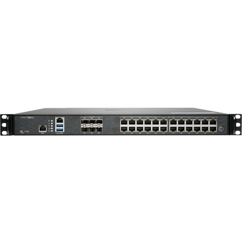 SonicWall 02-SSC-8986 NSa 4700 High Availability Firewall, 24 Ports, 10GBase-X, Gigabit Ethernet, USB, Manageable