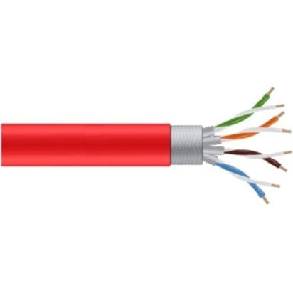 Black Box C6ABC50-STR-RD-1000 CAT6A Bulk Cable Stranded UTP 650 MHz CM PVC PoE 1000 ft, Red
