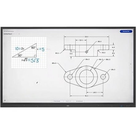 NEC Display CB751Q-C1 75" UHD Collaborative Board, Wireless Presentation and Whiteboarding Software, 3 Year Warranty