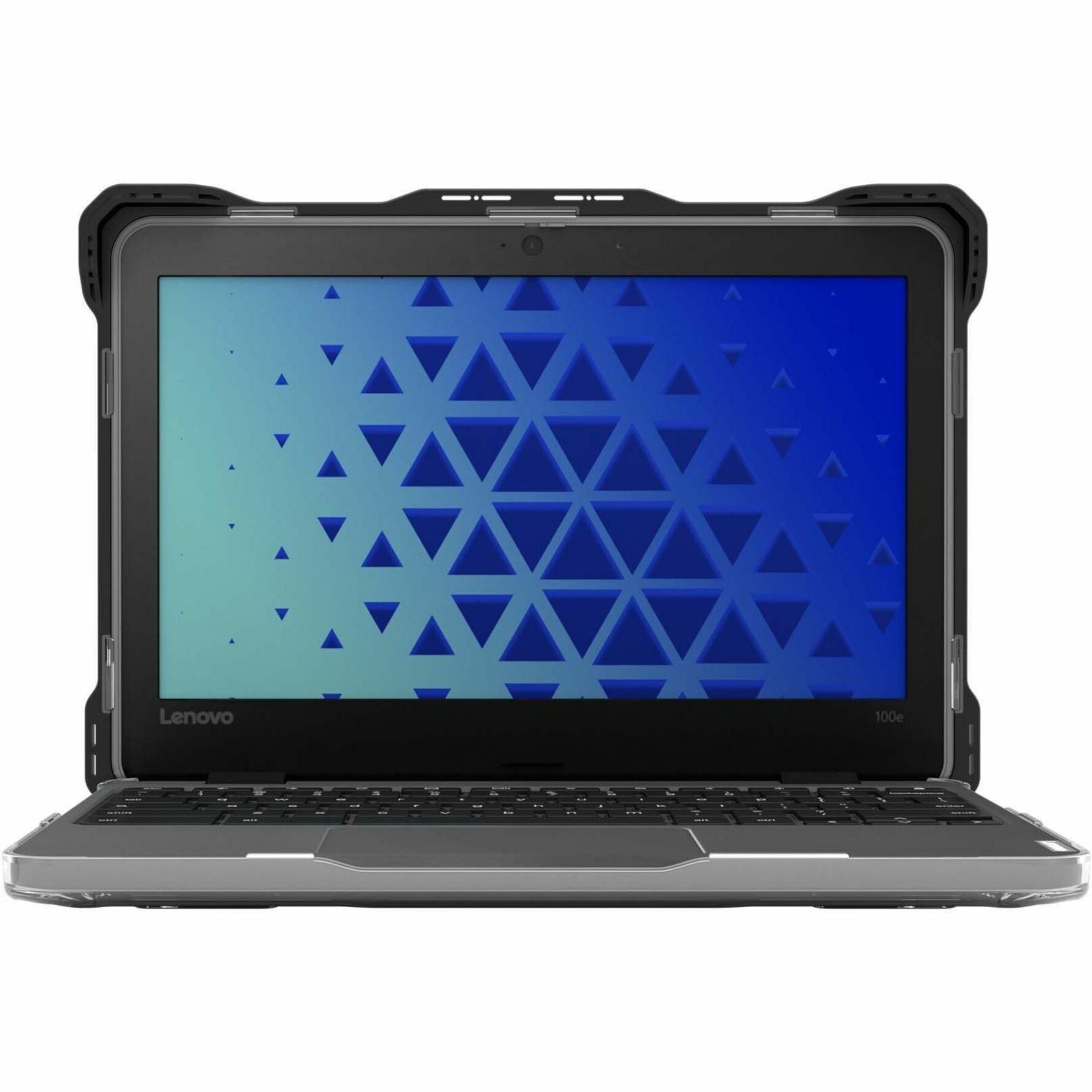 MAXCases LN-ESL-100E-G3-BCLR Extreme Shell-L for Lenovo 100e G3 Chromebook 11" Black/Clear, Rugged, Impact Resistant, Textured Grip