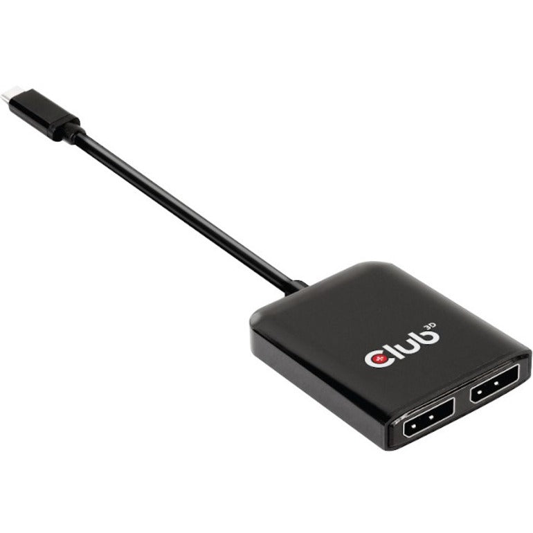 Club 3D CSV-1555 USB3.2 Gen2 Type-C(DP Alt-Mode) to DisplayPort Dual Monitor 4K60Hz M/F MST Hub, Maximum Video Resolution 3840 × 2160