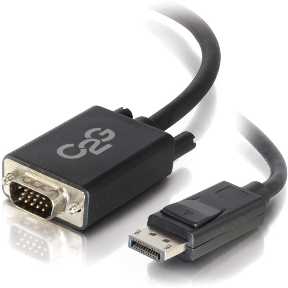 C2G CG54331 3ft DisplayPort Male to VGA Male Adapter Cable - Black, Connect Your DisplayPort Device to a VGA Monitor