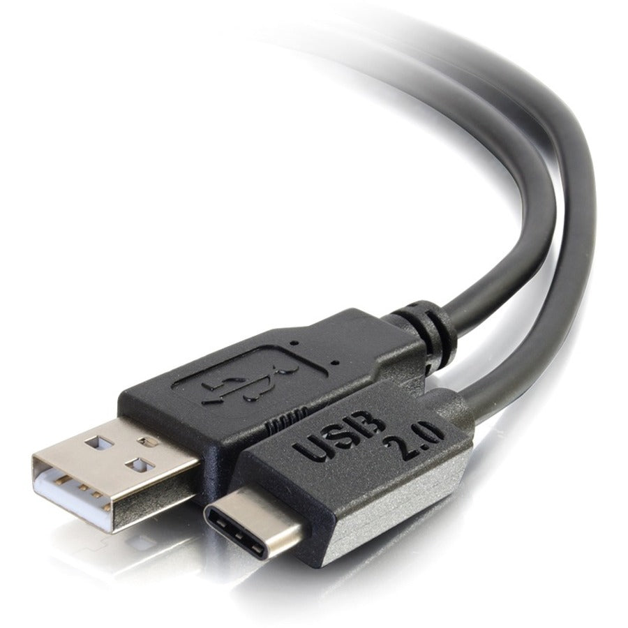 C2G 12ft USB 2.0 USB-C to USB-A Cable M/M - Black (CG28873)
