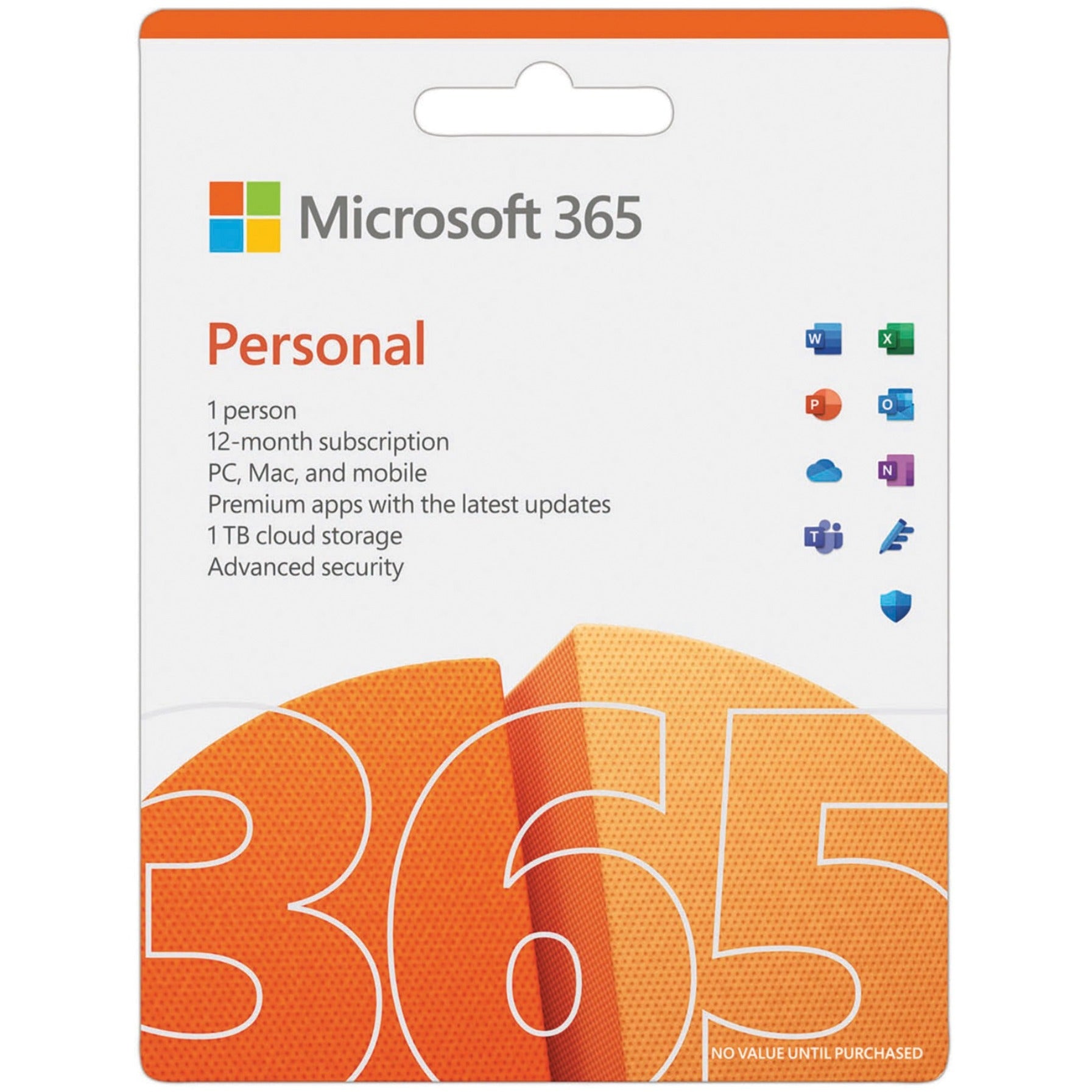 Microsoft QQ2-01407 365 Personal - Box Pack - 1 Year, Software Suite for PC/Mac/Android/iOS