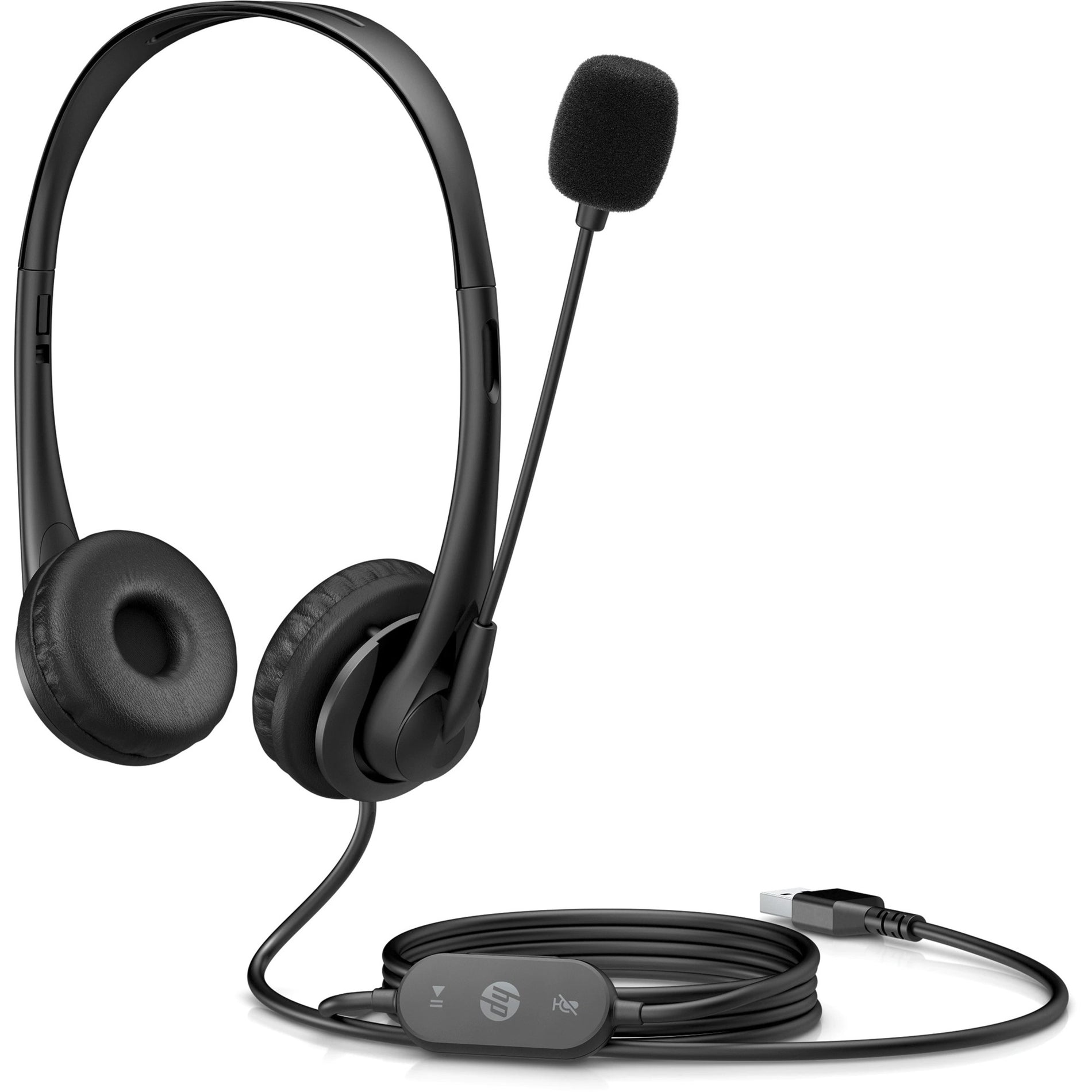 HP 428K6UT Stereo USB Headset G2, Comfortable, Plug and Play, Noise Canceling