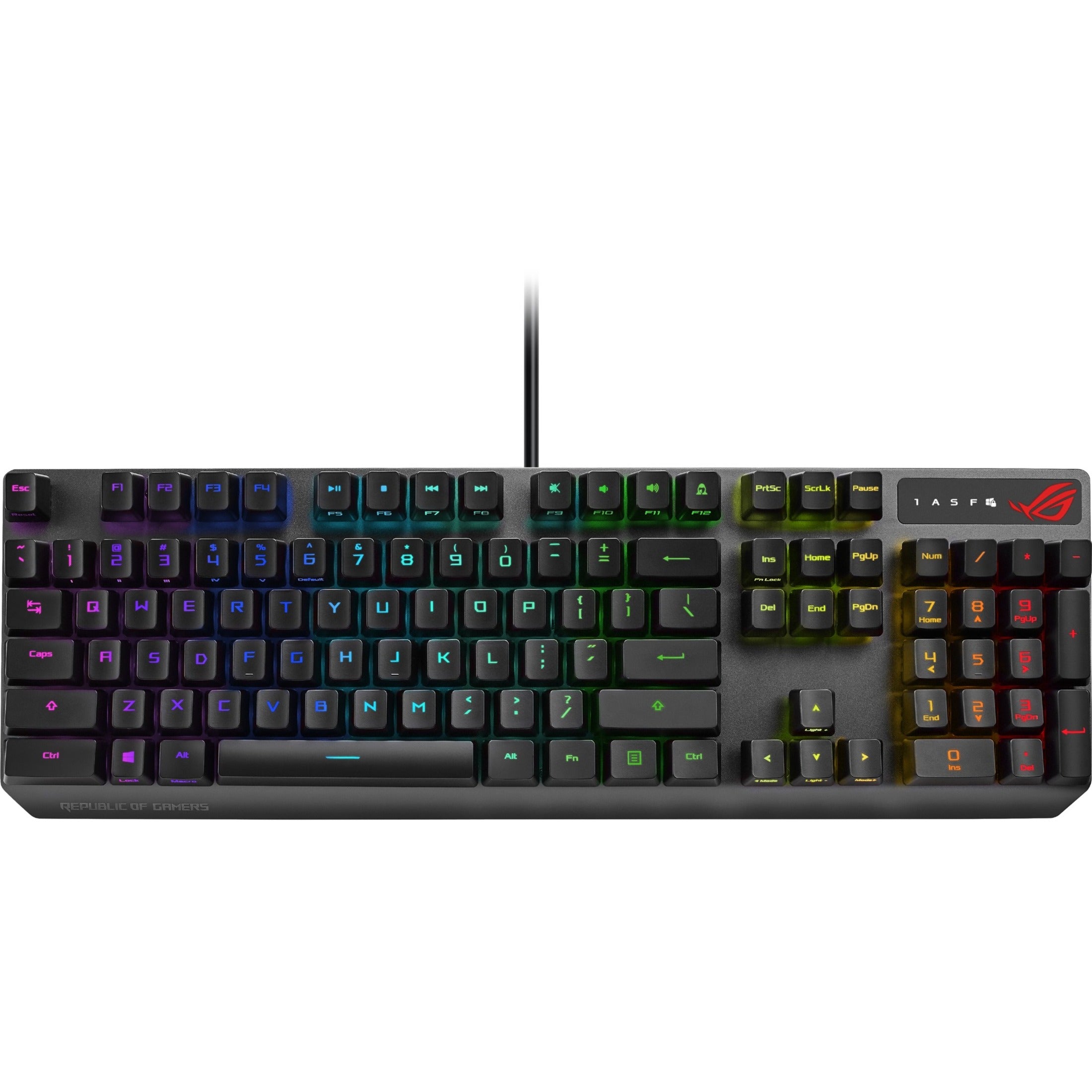Asus ROG XA05 ROG STRIX SCOPE RX/BL/US Strix Scope RX Gaming Keyboard, Optical Mechanical Switches, Programmable Macro, RGB Lighting