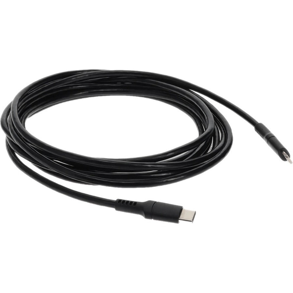 AddOn USBC2LGT2MB 2.0m (6.6ft) USB 3.1 Type (C) Male to Lightning Male Sync and Charge Cable, Black