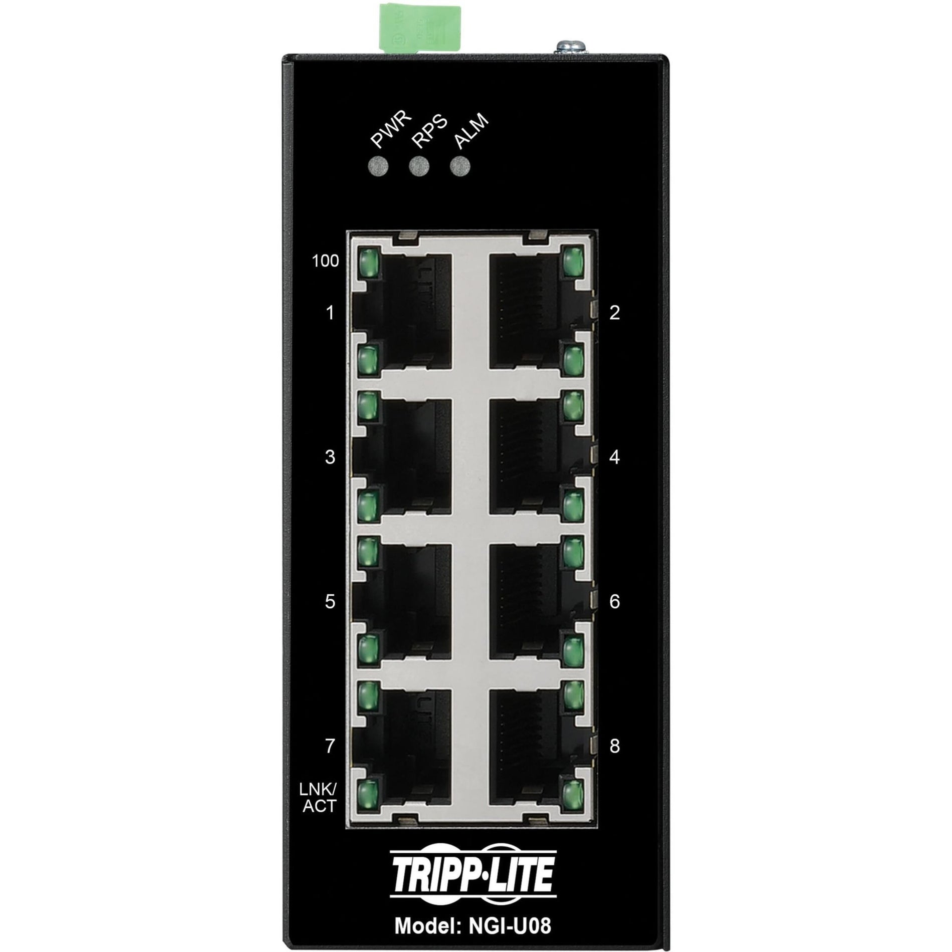 Tripp Lite NGI-U08 Ethernet Switch, Unmanaged 8-Port Industrial 10/100/1000 Mbps DIN, TAA Compliant