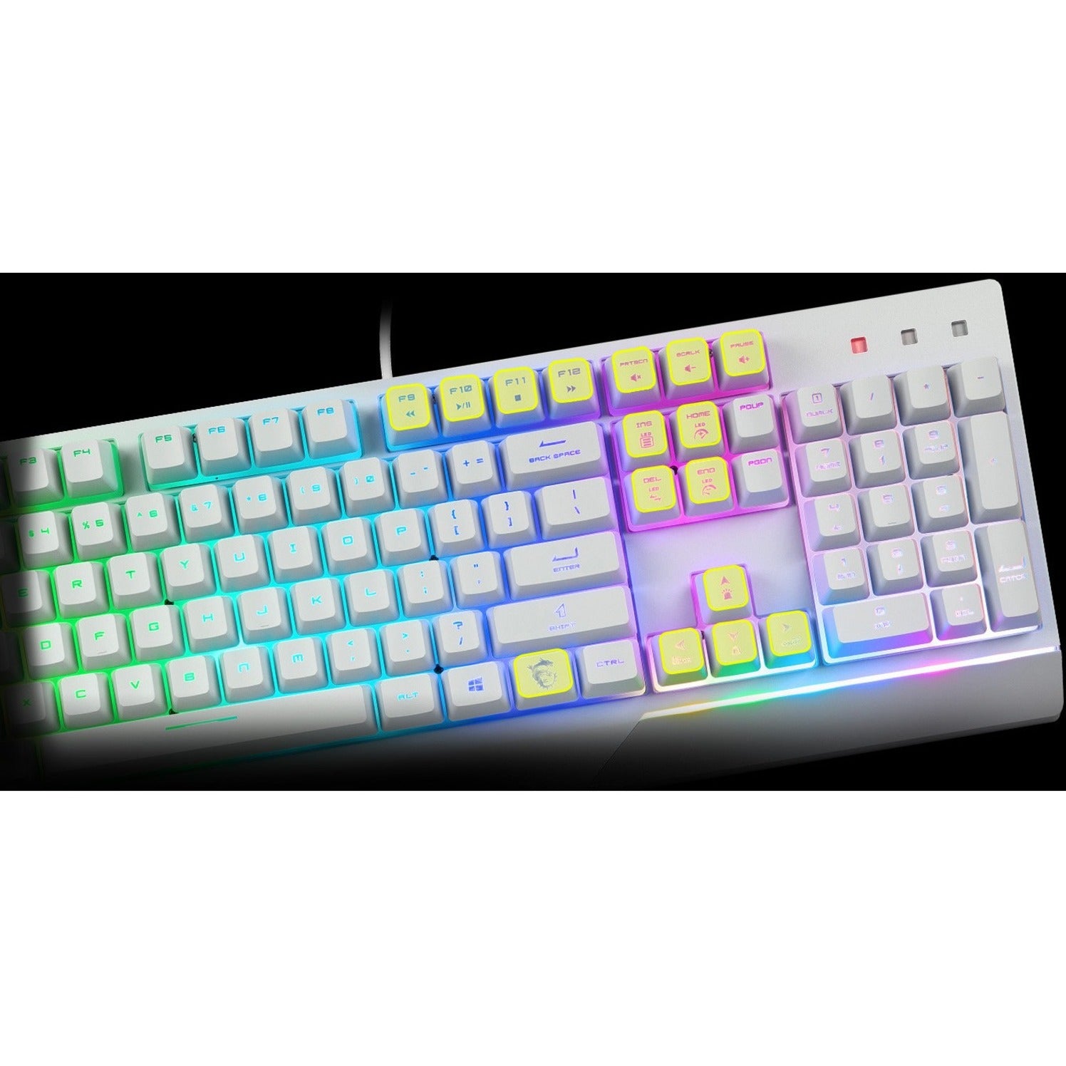 MSI VIGORGK30CW Vigor GK30 White Gaming Keyboard, Backlit, Anti-ghosting, RGB Lighting, Water Resistant