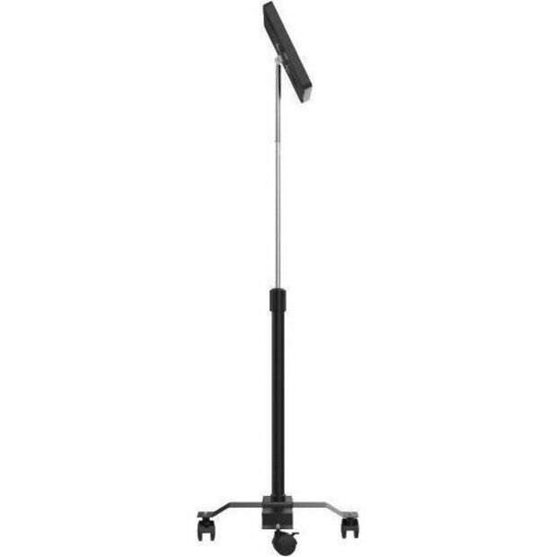 CTA Digital PAD-PARACGS Compact Mobile Floor Stand with Universal Security Enclosure (Black), Adjustable Tilt, Lockable Casters, Sturdy, Durable, Compact, Mobility, Anti-theft, Cable Management