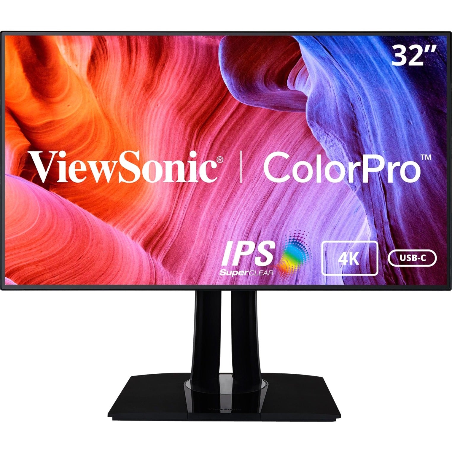 ViewSonic VP3268A-4K ColorPro Design Monitor, 32 4K UHD, USB-C, 3840 x 2160 Resolution