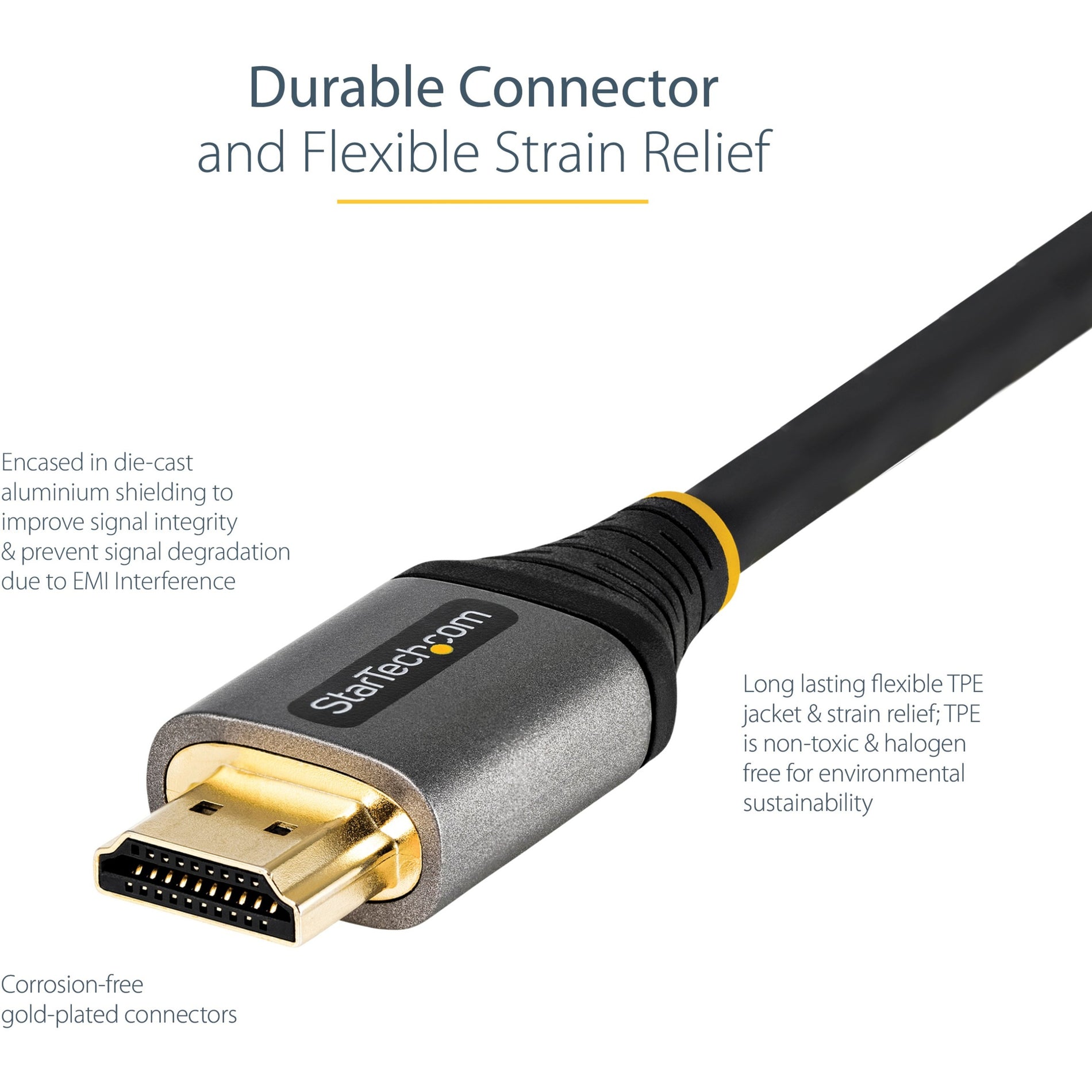 StarTech.com HDMM21V2M Ultra High Speed HDMI Cable, 6ft/2m, 8K 60Hz/4K 120Hz HDR10+, Monitor/Display