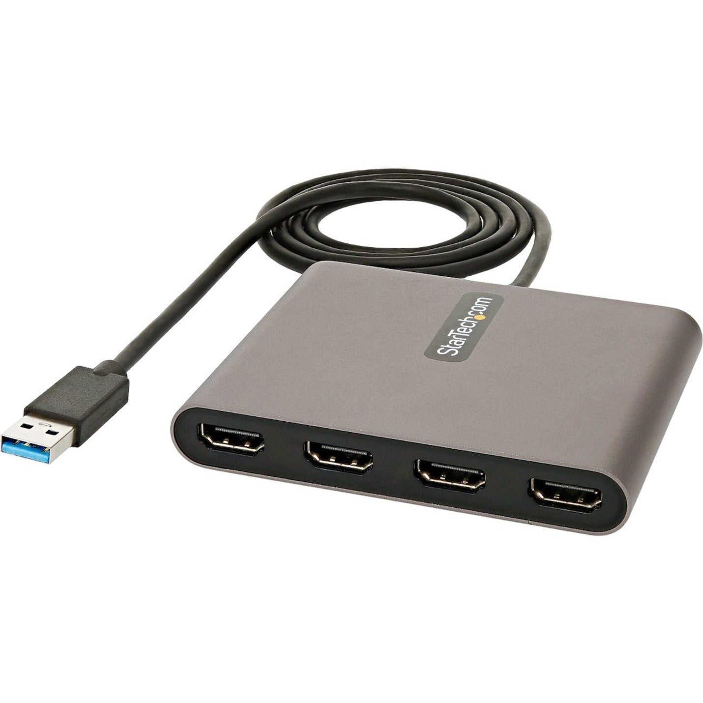 StarTech.com USB32HD4 USB-A to HDMI Adapter, 1920 x 1080, Space Gray, 2 Year Warranty