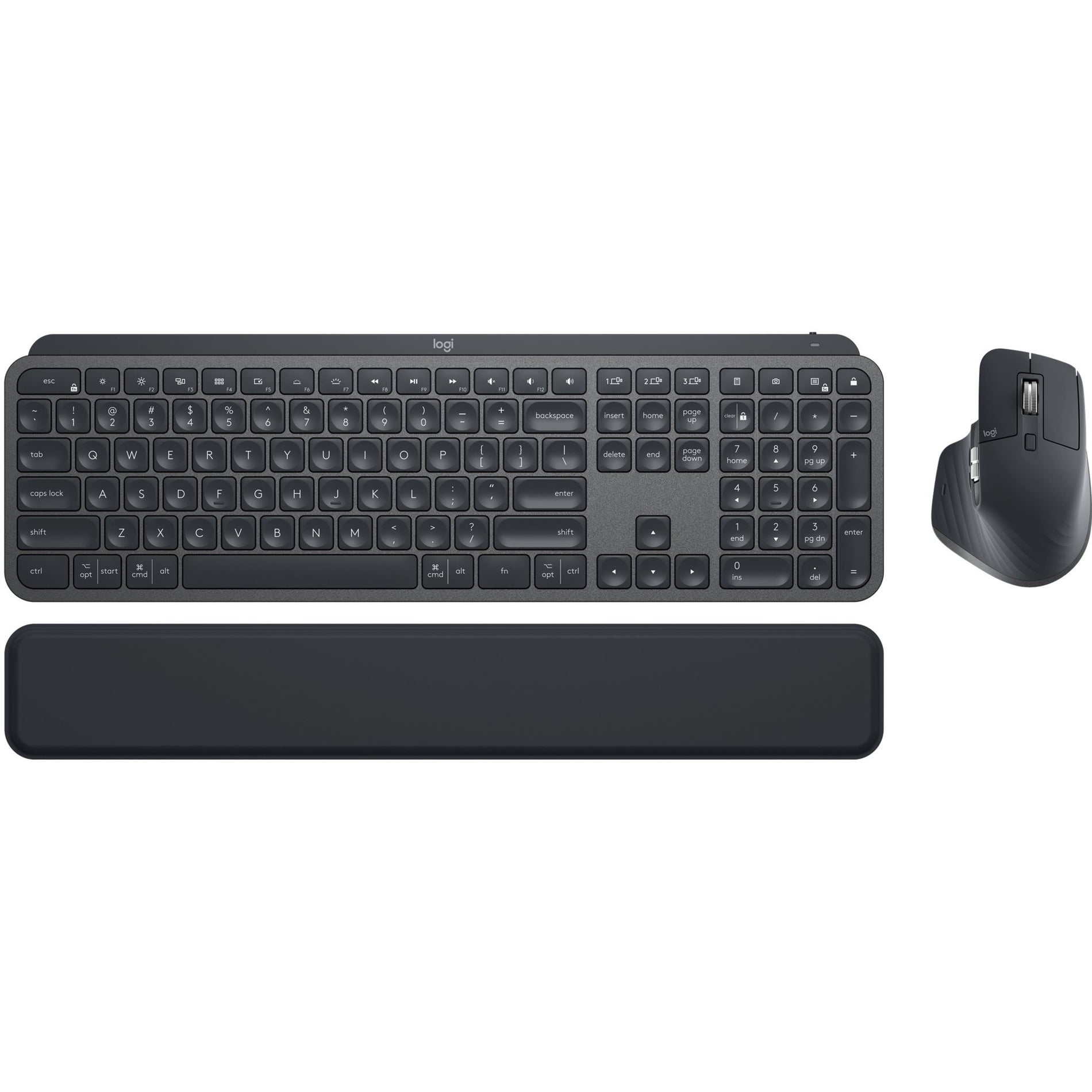 Logitech 920-009292 MX Keys Combo For Business Graphite, Wireless Keyboard & Mouse with Backlight and Ergonomic Design
