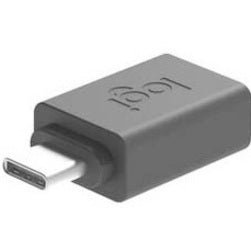 Logitech 956-000028 LOGI Adaptor USB-C to A, Data Transfer Adapter, USB 2.0 Type A - Female, Black