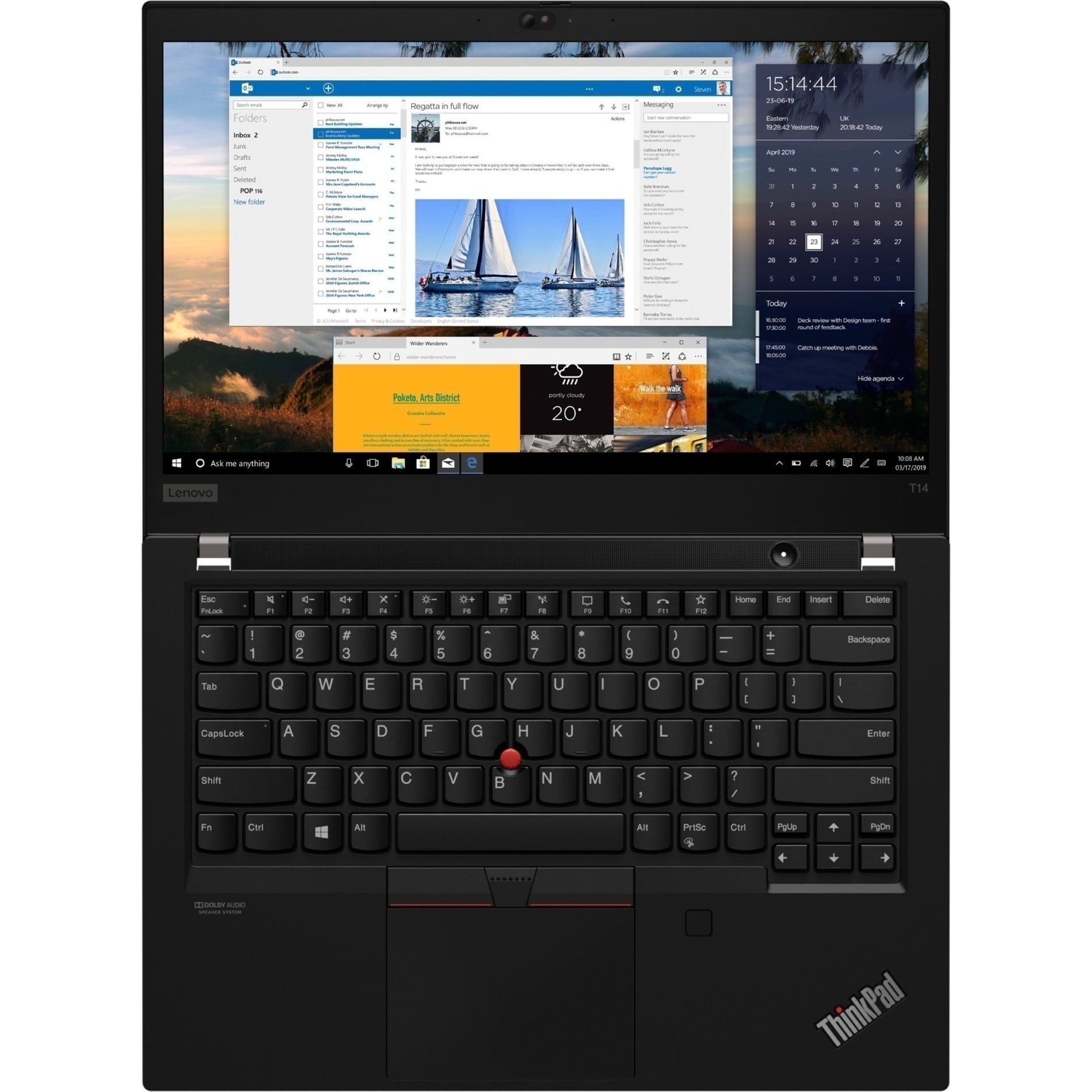 Lenovo 20XK005UUS ThinkPad T14 Gen 2 Notebook, Ryzen 5 PRO, 16GB RAM, 512GB SSD, Windows 10 Pro