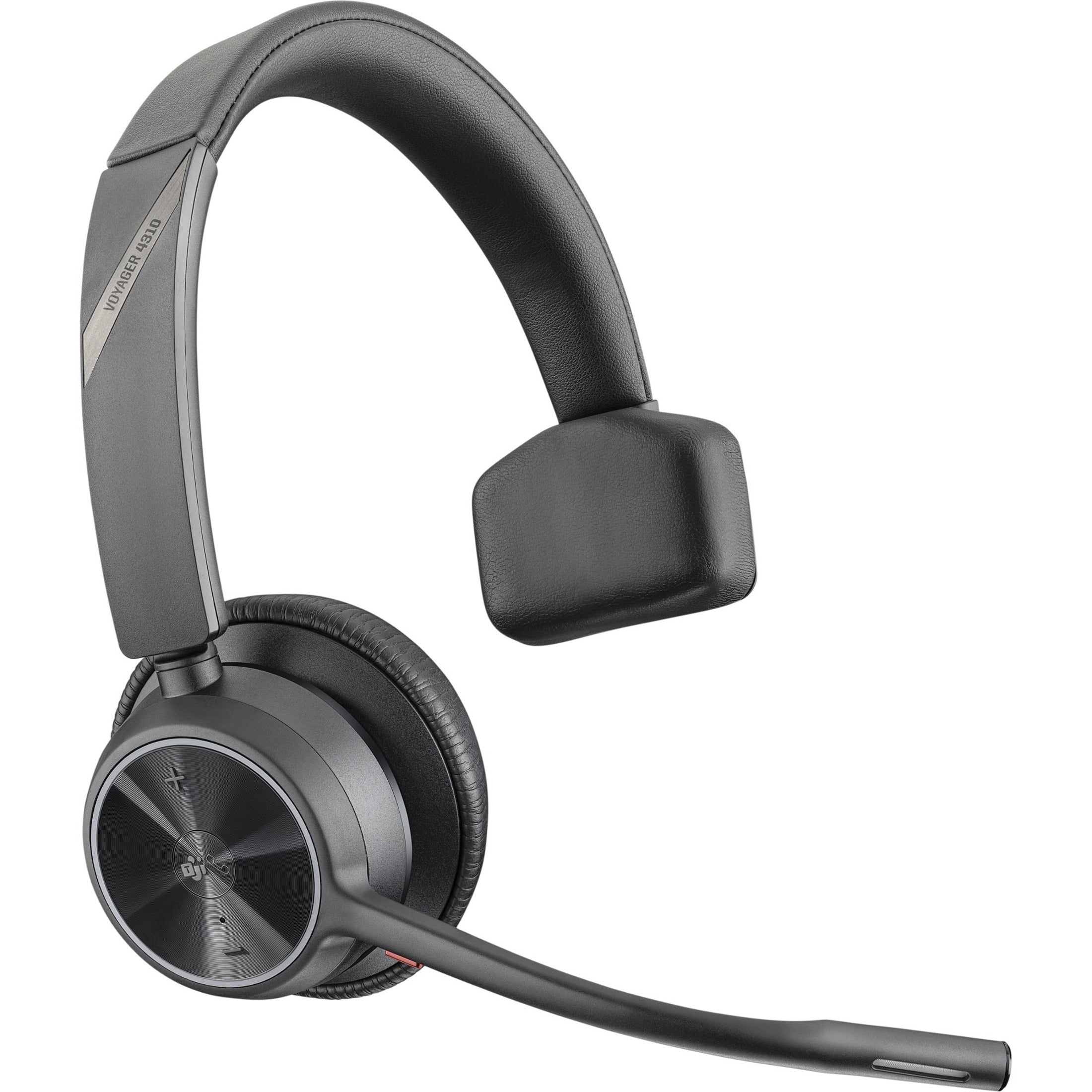 Poly 218470-01 Voyager 4300 UC 4310 UC Headset, Wireless Bluetooth Mono Ear-cup Headset with Noise Cancelling Microphone