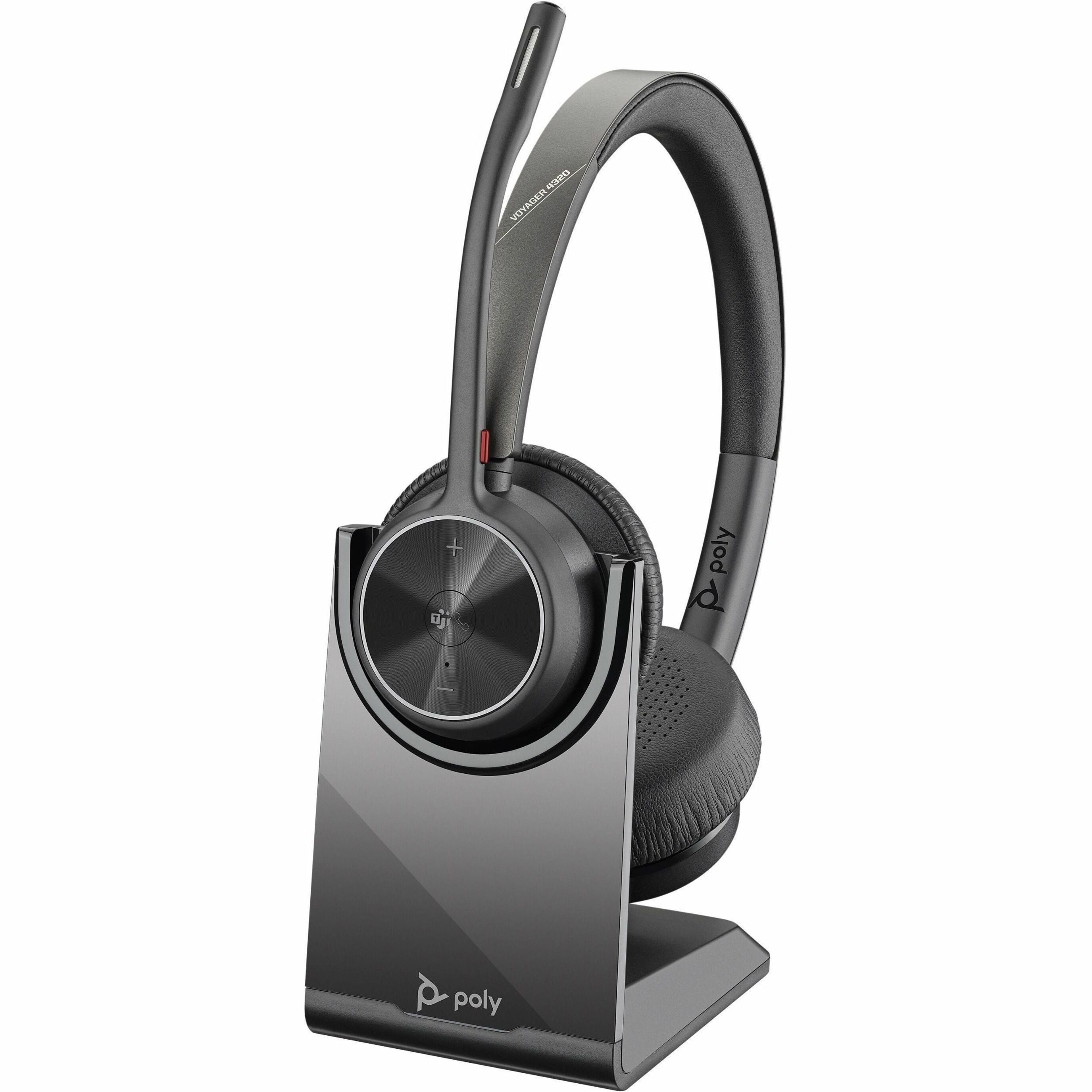 Poly 218479-02 Voyager 4300 UC 4320-M Headset, Wireless Bluetooth Stereo Headset with Noise Cancelling Microphone